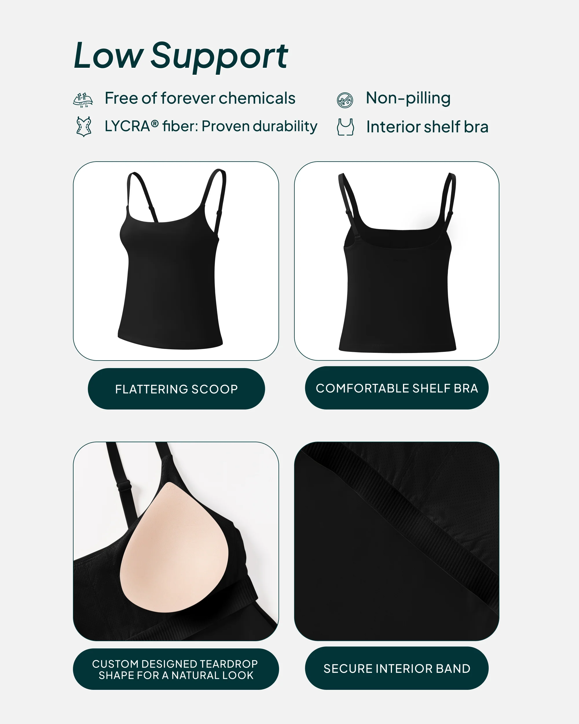 Athleisure Padded Cami Tank Top - Image 10