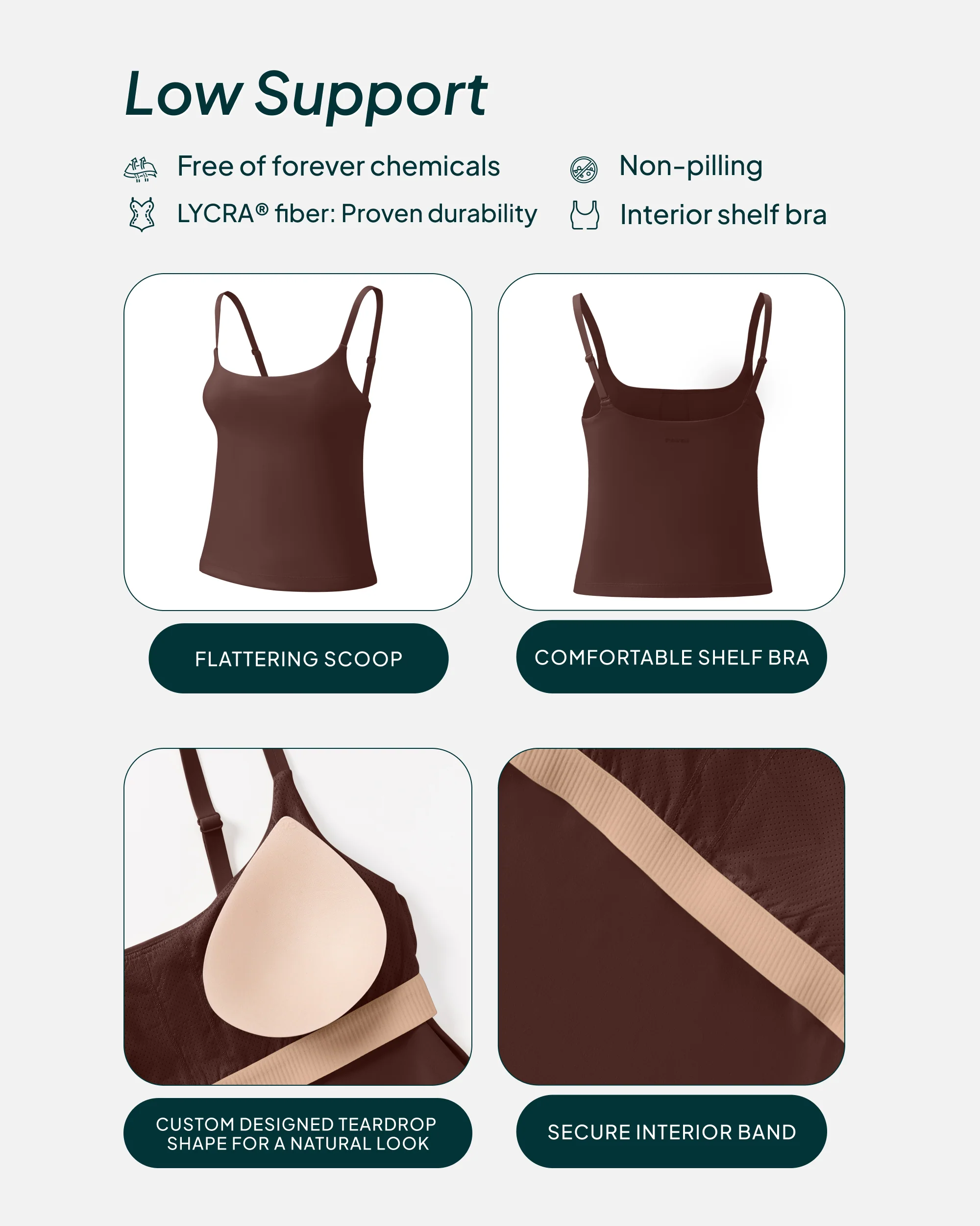 Athleisure Padded Cami Tank Top - Image 16