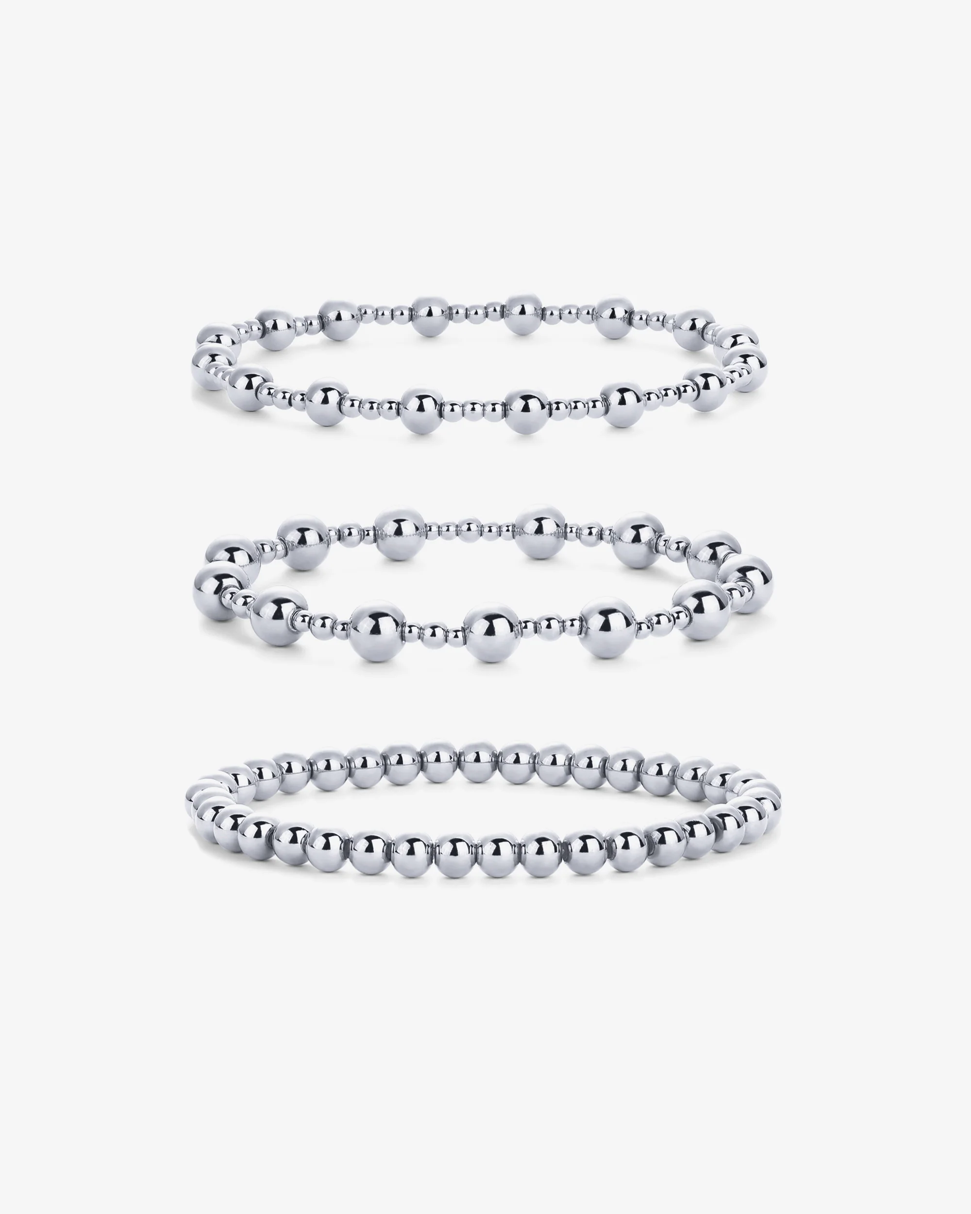 Ball Beaded Bracelet Trio - Image 4
