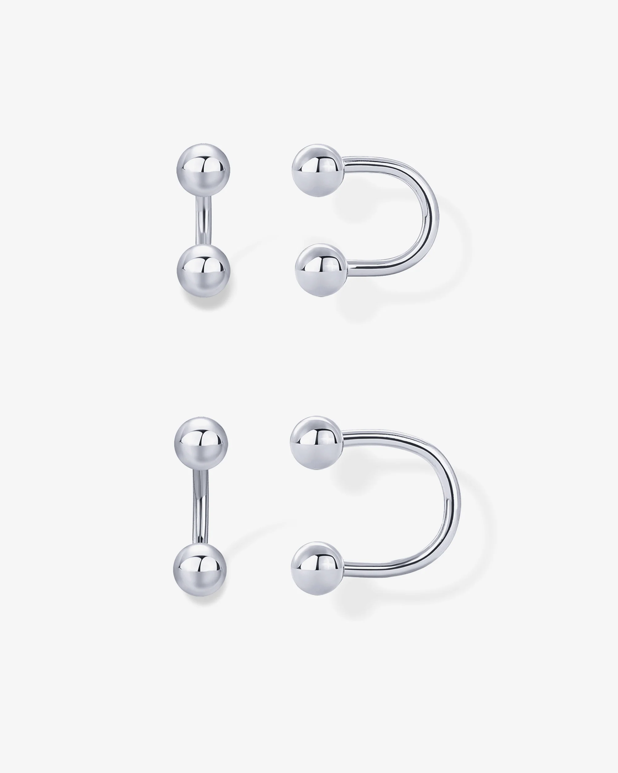 Ball Half Hoop Huggie - Image 5