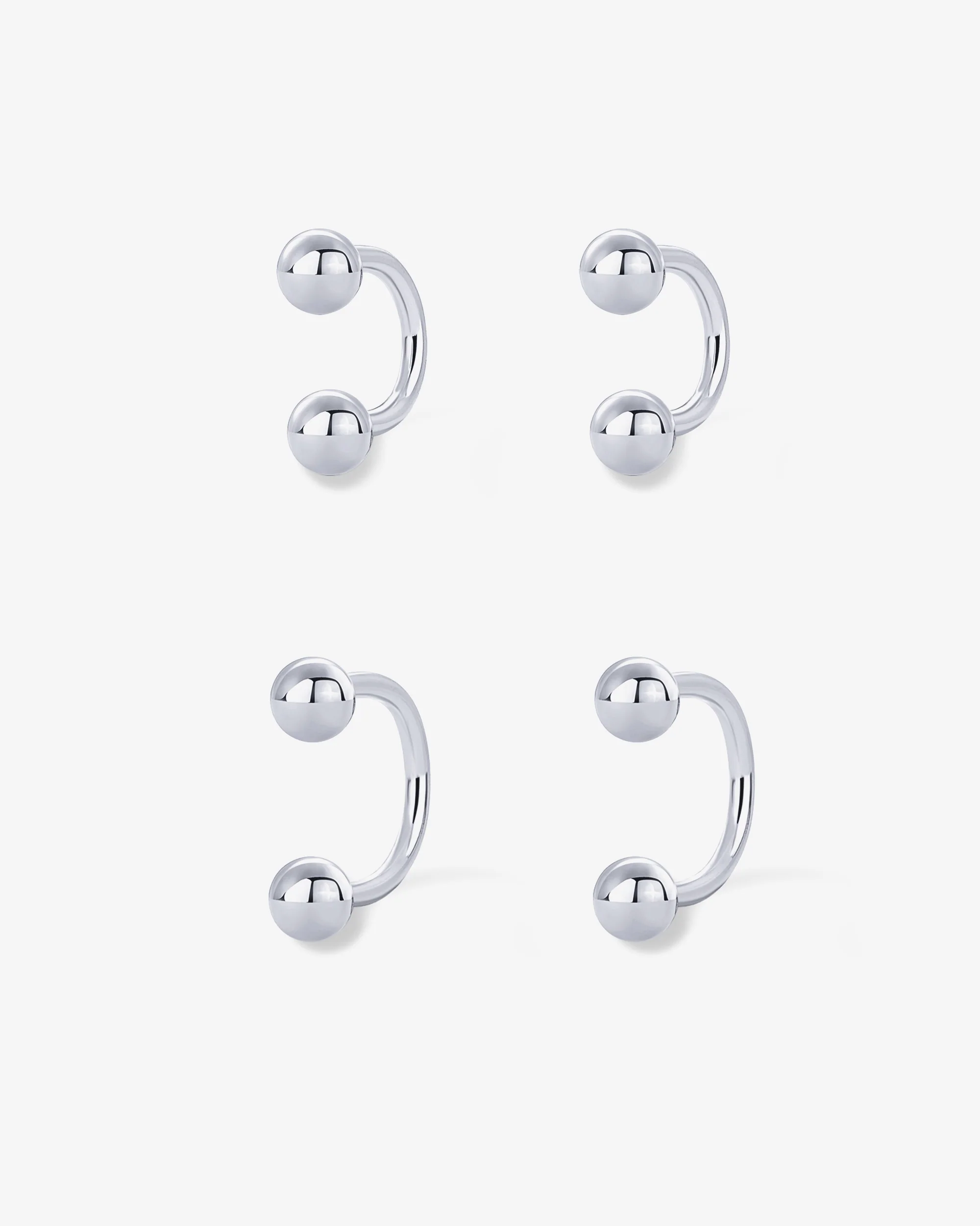 Ball Half Hoop Huggie - Image 7