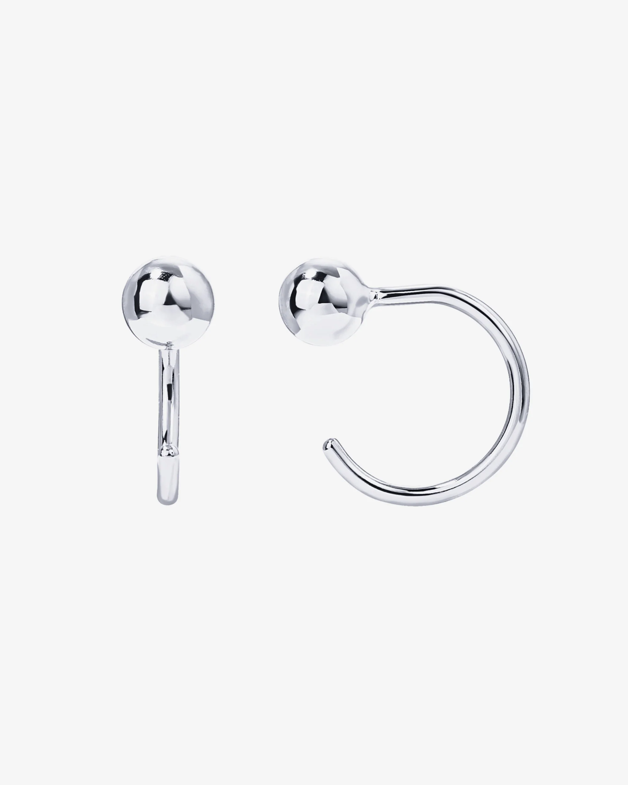 Ball Half Hoop Huggie - Image 9