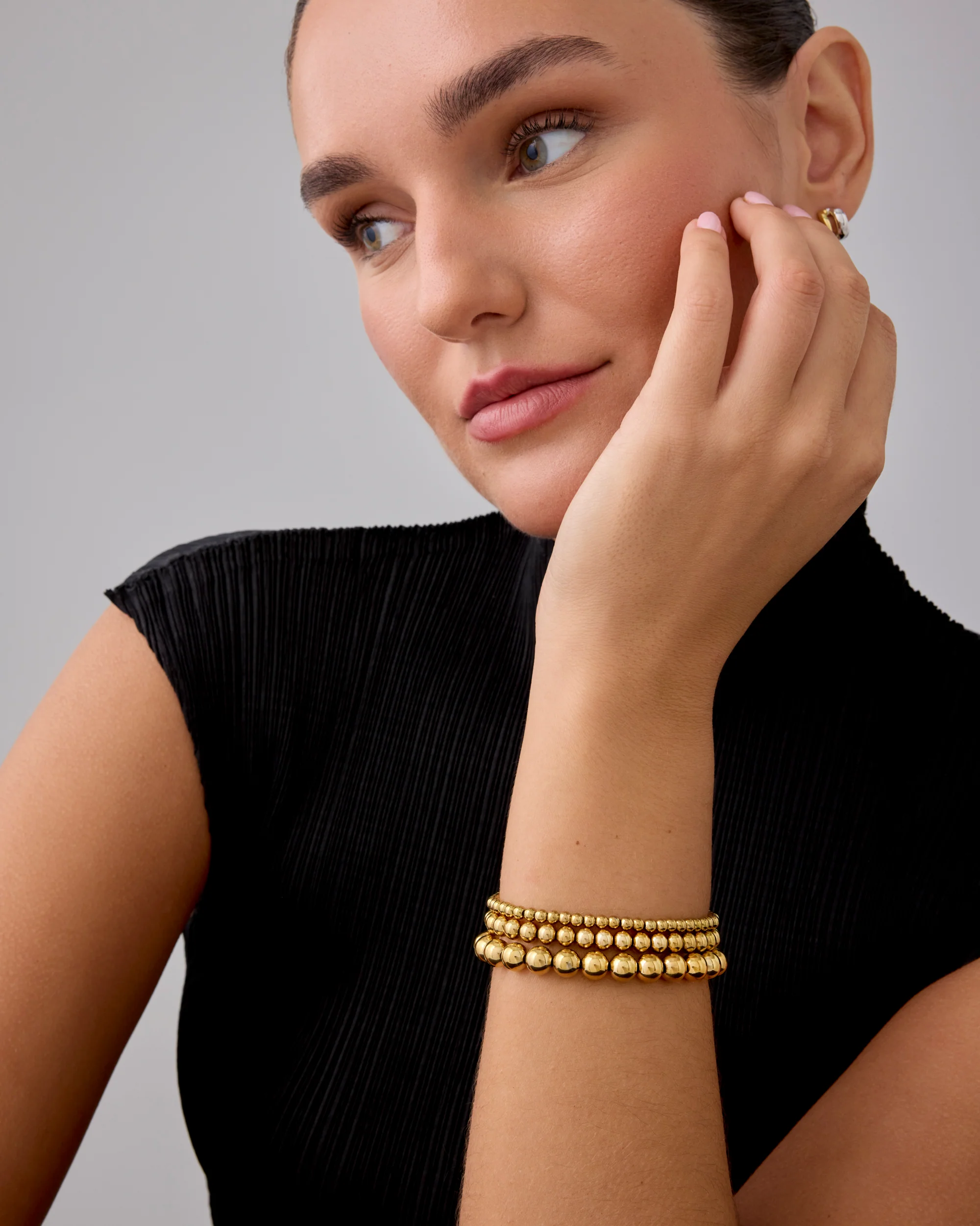 Beaded Stretch Bracelet Trio - Image 6