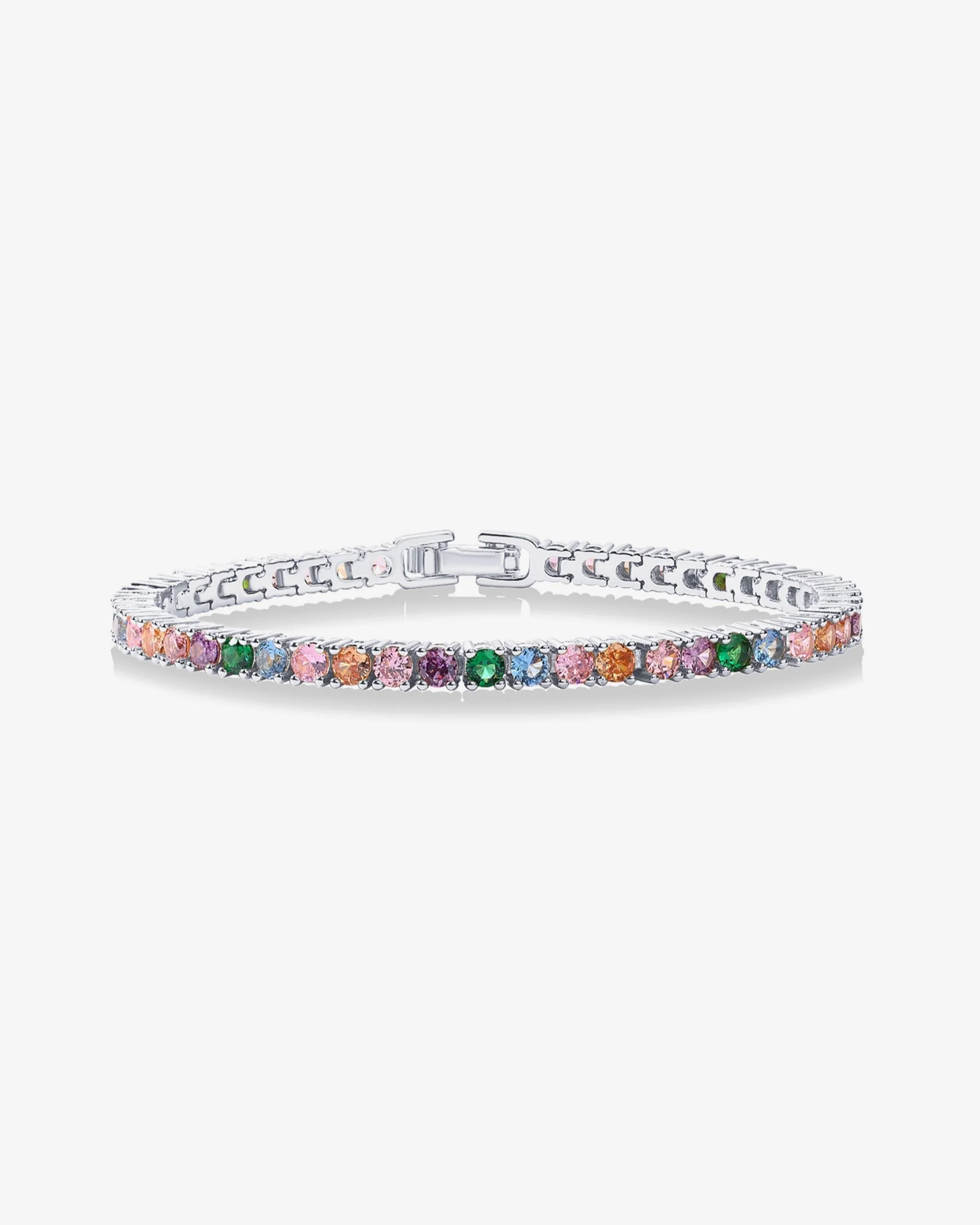 Medium Colored Cubic Zirconia Tennis Bracelet - Image 4