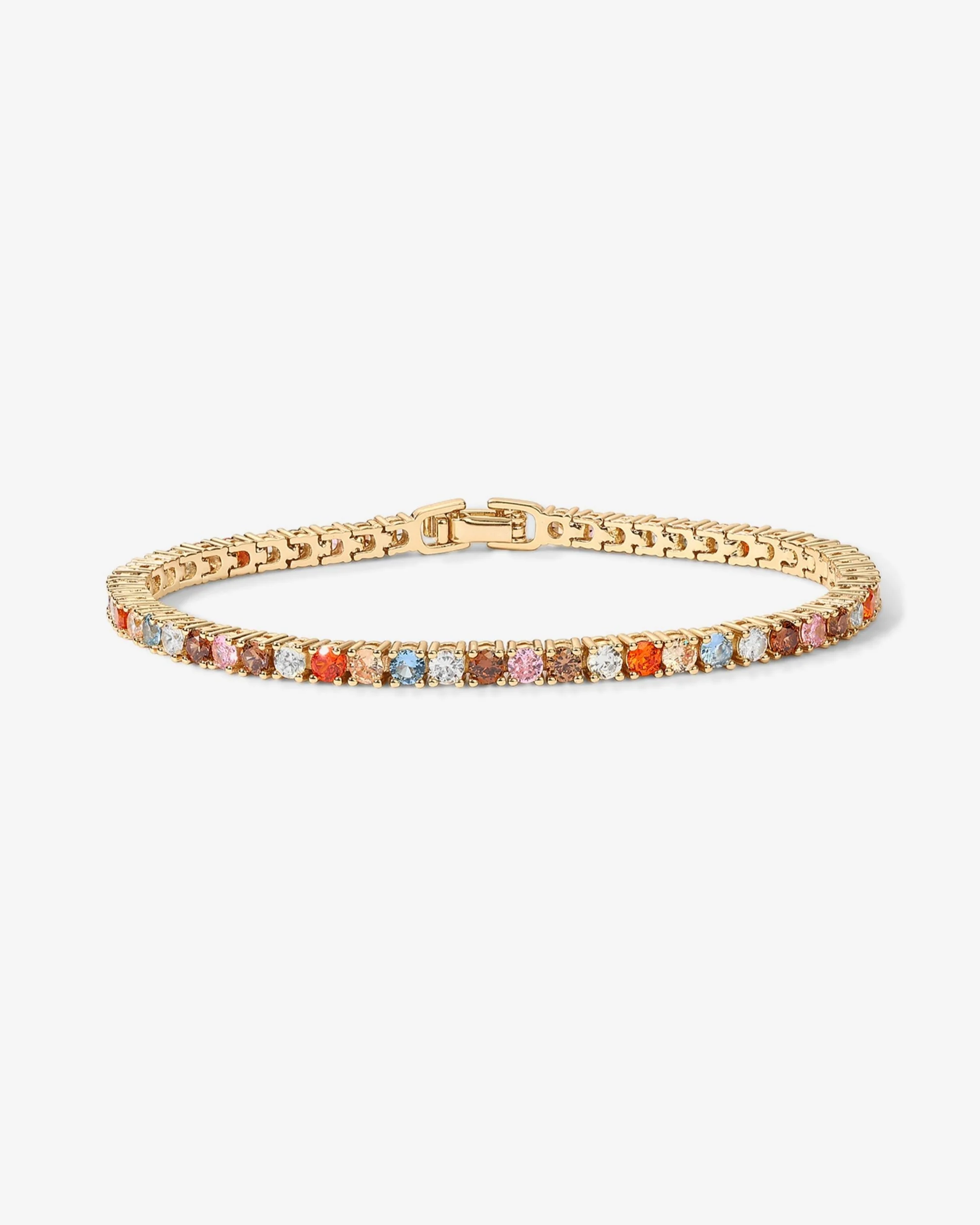 Medium Colored Cubic Zirconia Tennis Bracelet - Image 7