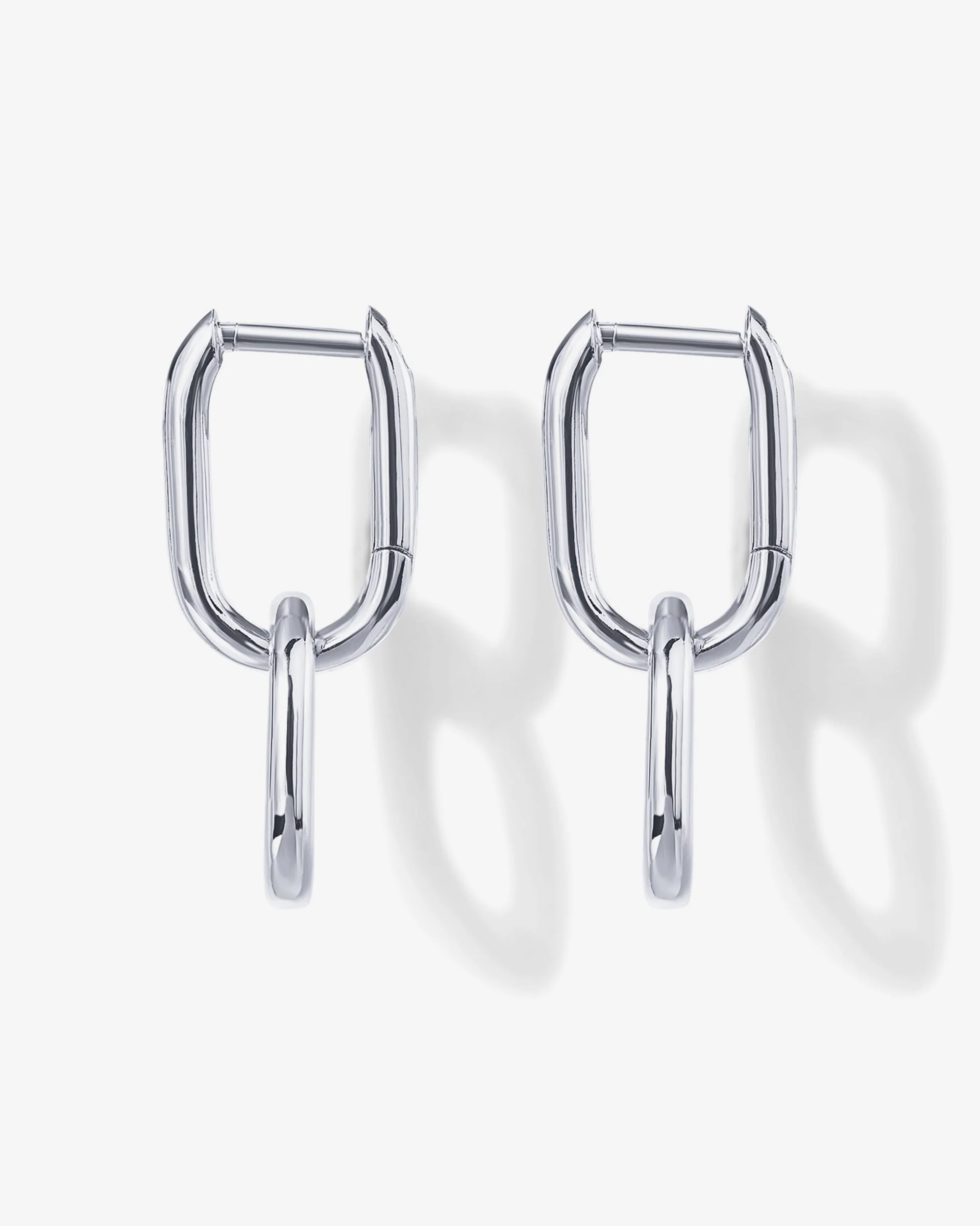 Convertible Paper Clip Link Hoops - Image 11