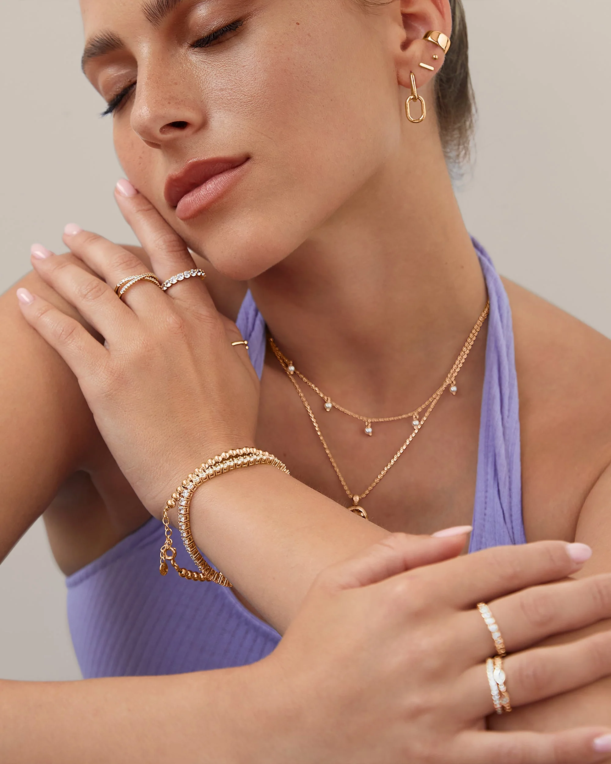 Convertible Paper Clip Link Hoops - Image 14