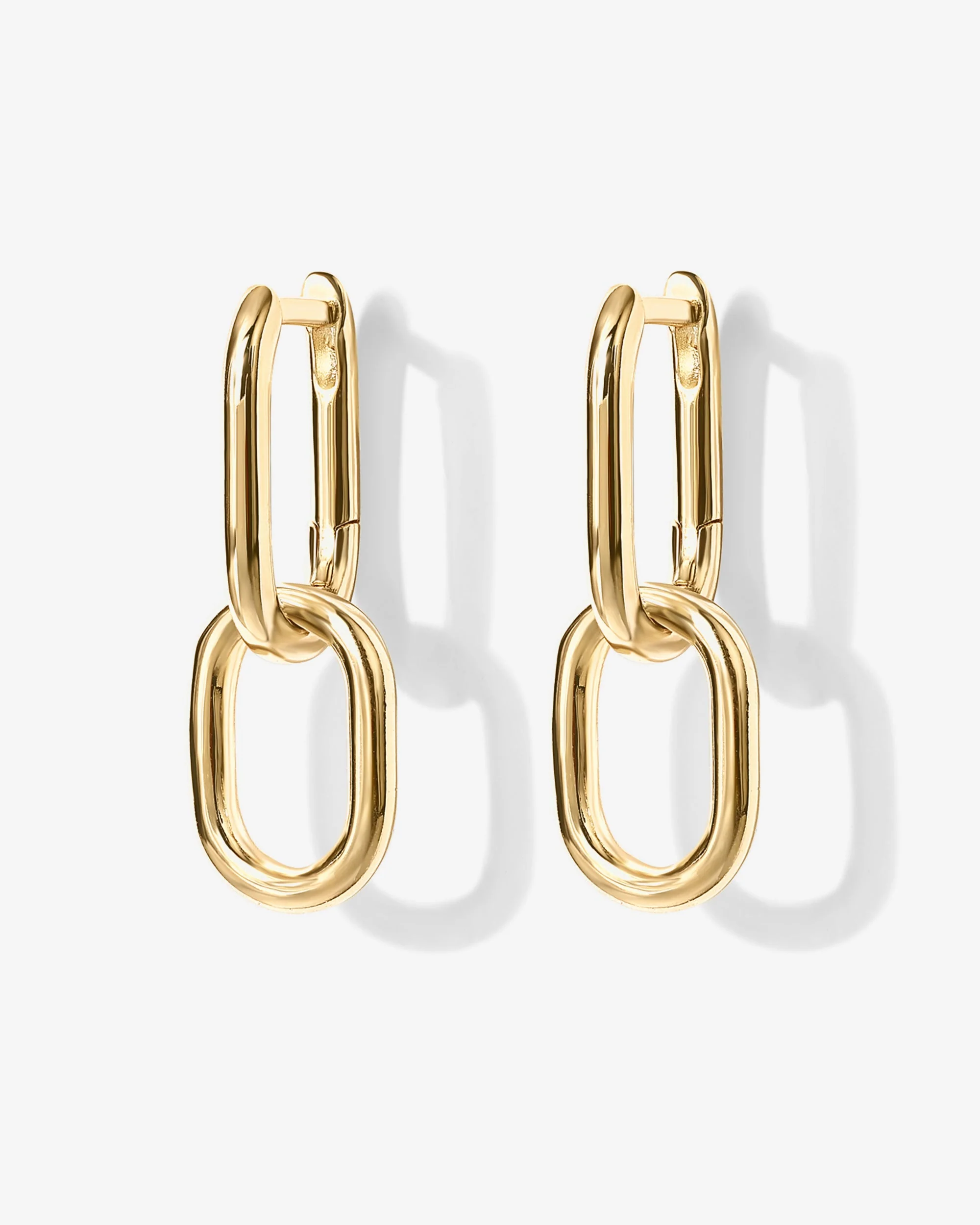 Convertible Paper Clip Link Hoops - Image 3