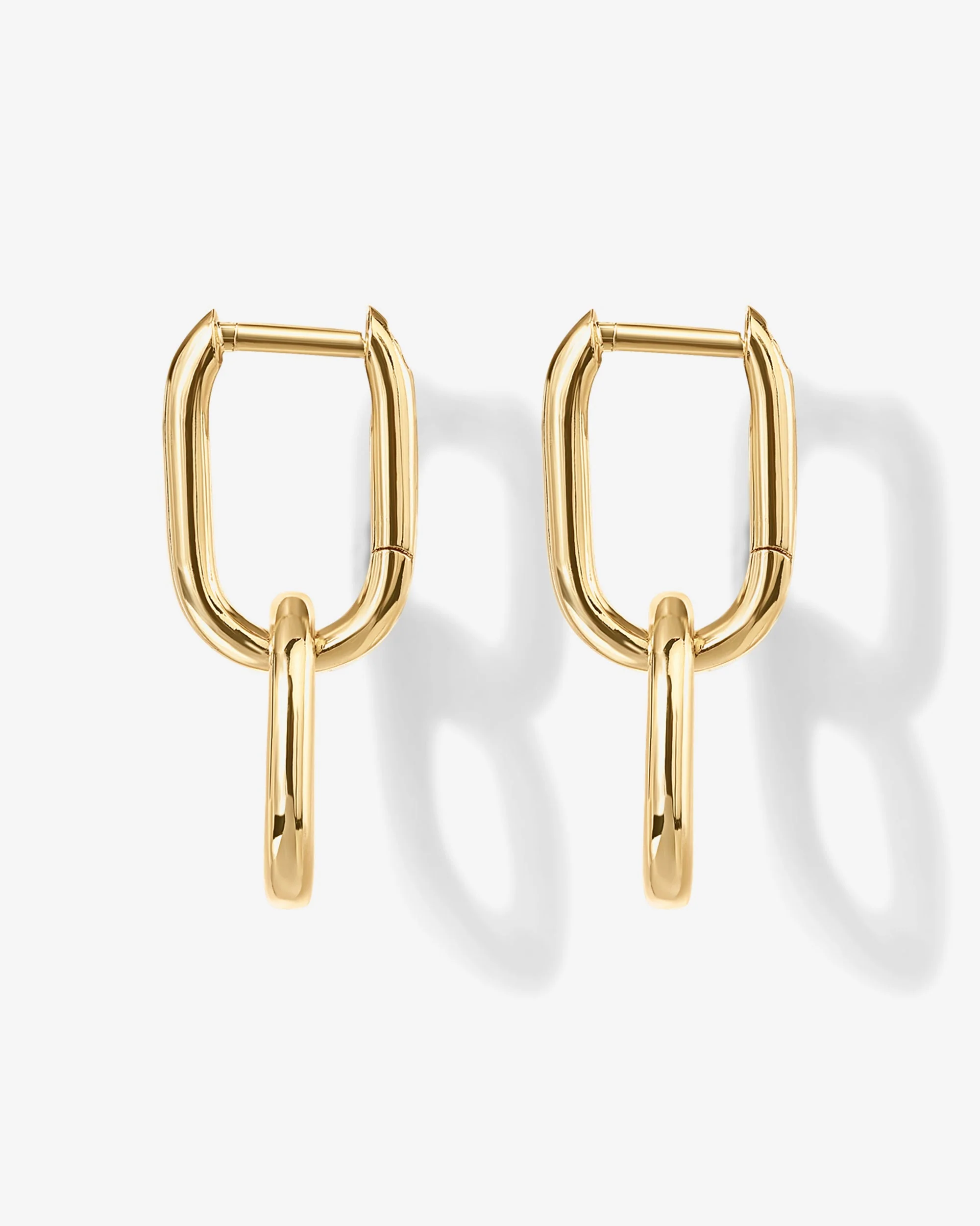 Convertible Paper Clip Link Hoops - Image 5