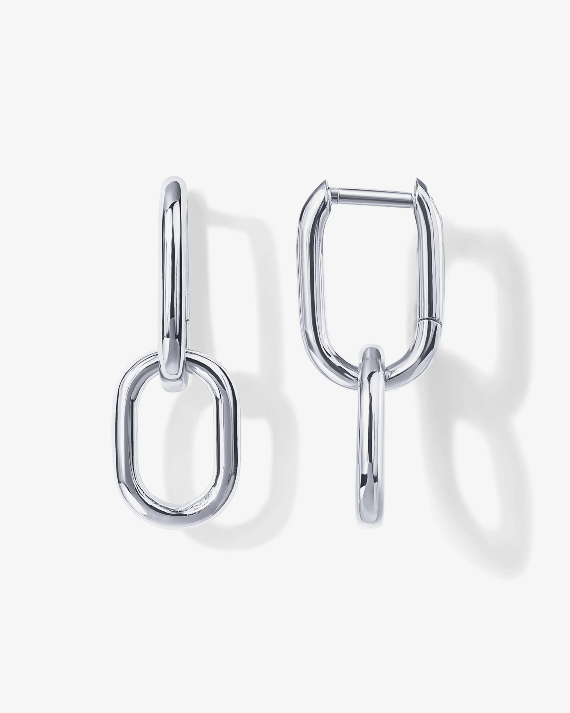 Convertible Paper Clip Link Hoops - Image 7