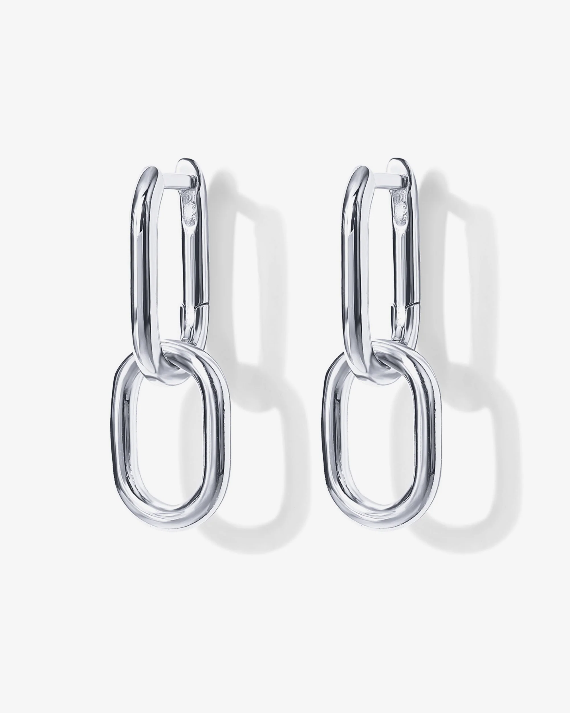 Convertible Paper Clip Link Hoops - Image 9