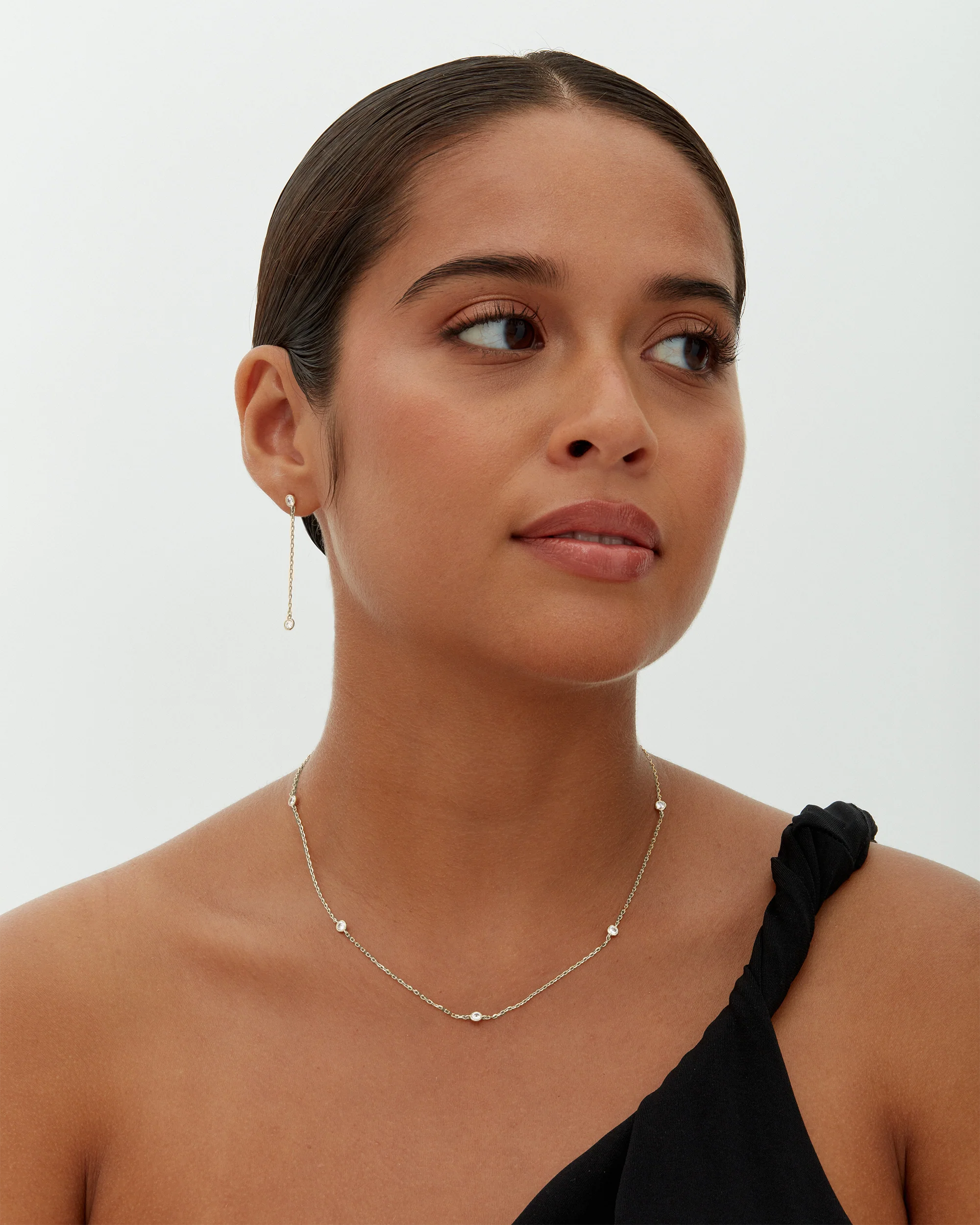 Simulated Diamond Station Necklace - Image 13
