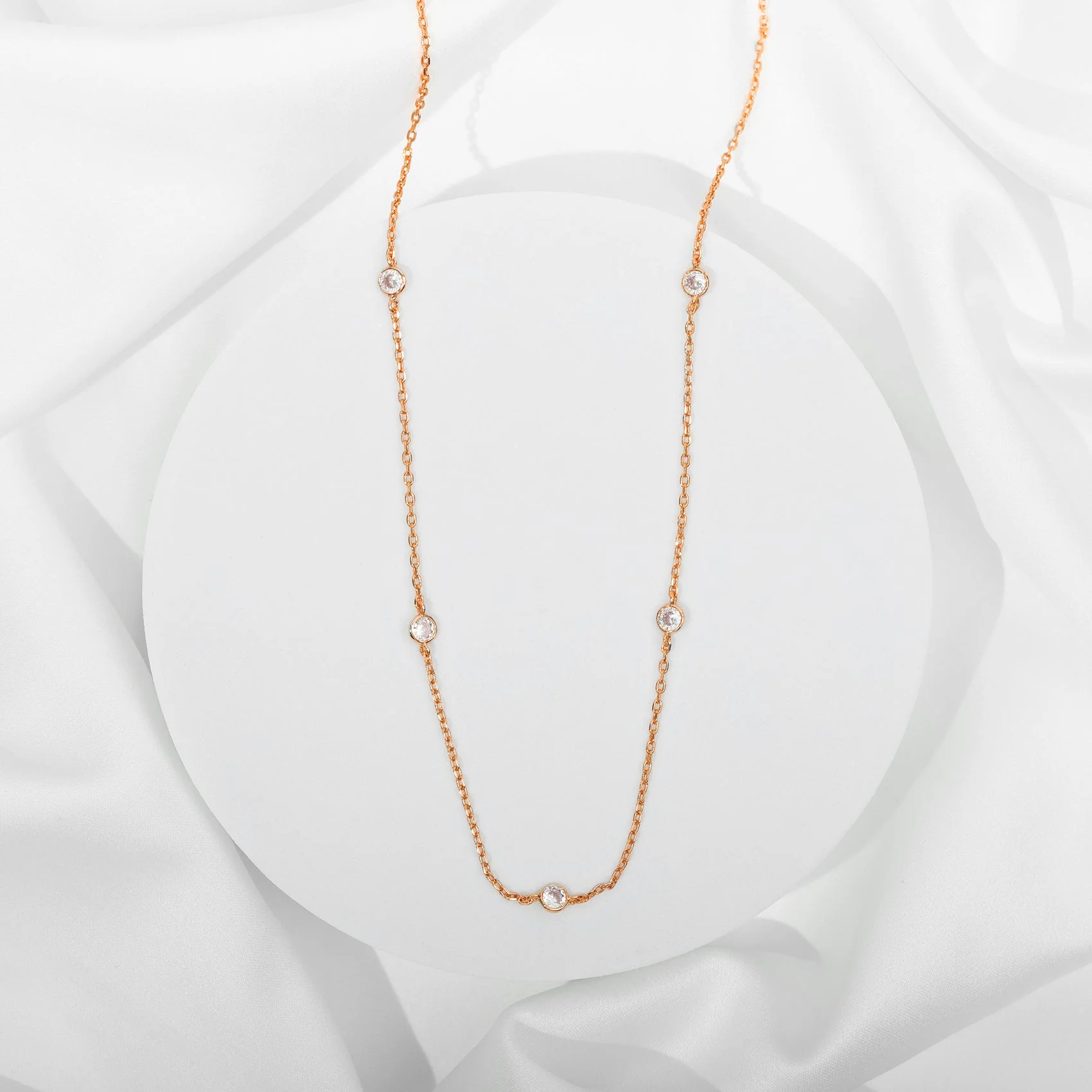 Simulated Diamond Station Necklace - Image 17