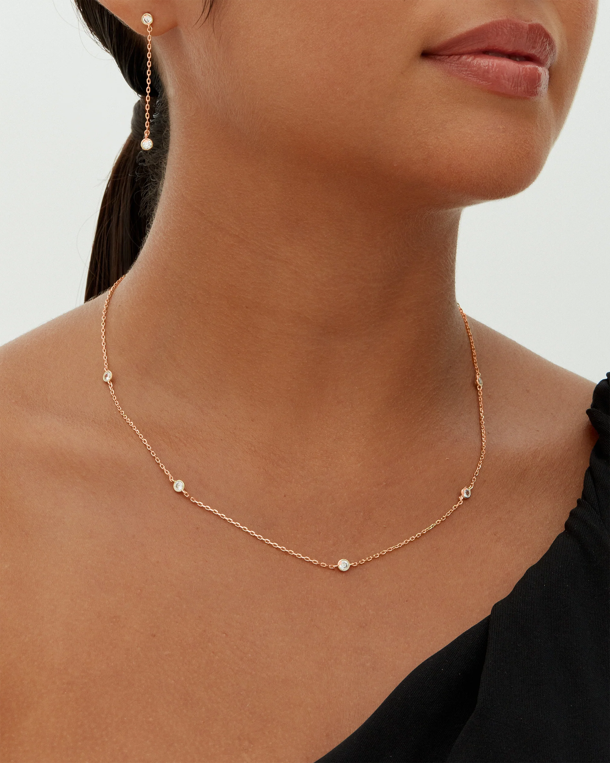 Simulated Diamond Station Necklace - Image 19