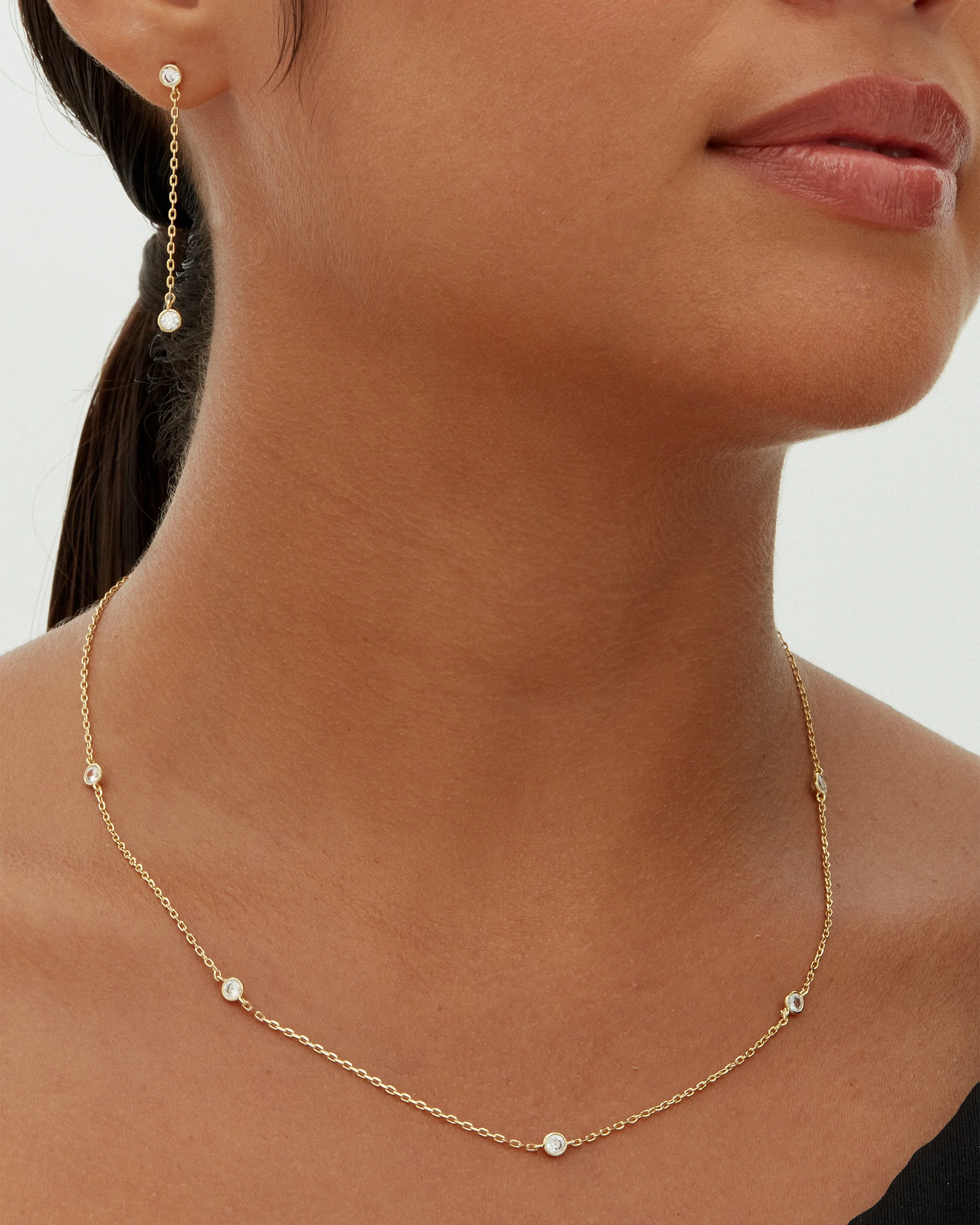 Simulated Diamond Station Necklace - Image 5