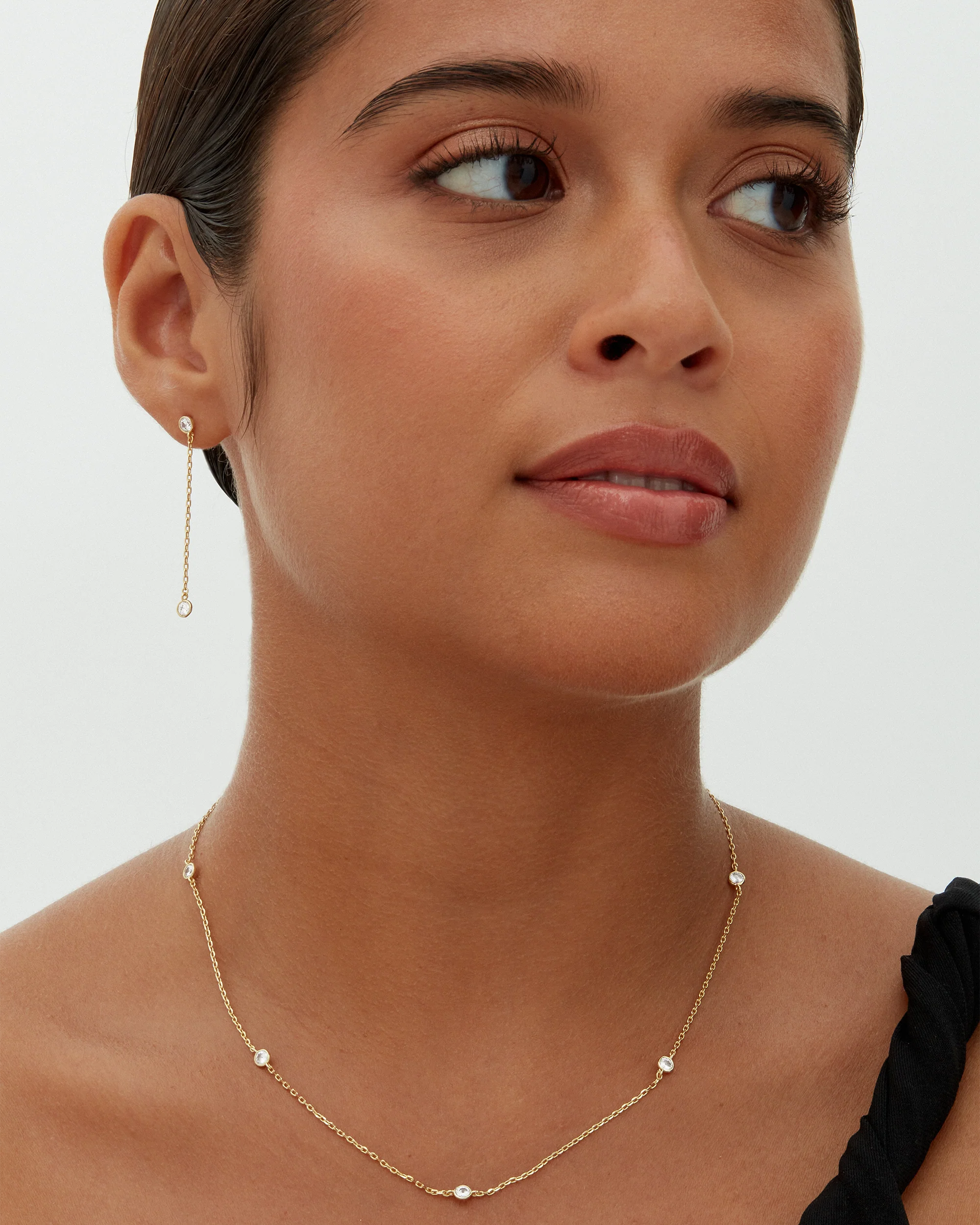 Simulated Diamond Station Necklace - Image 6