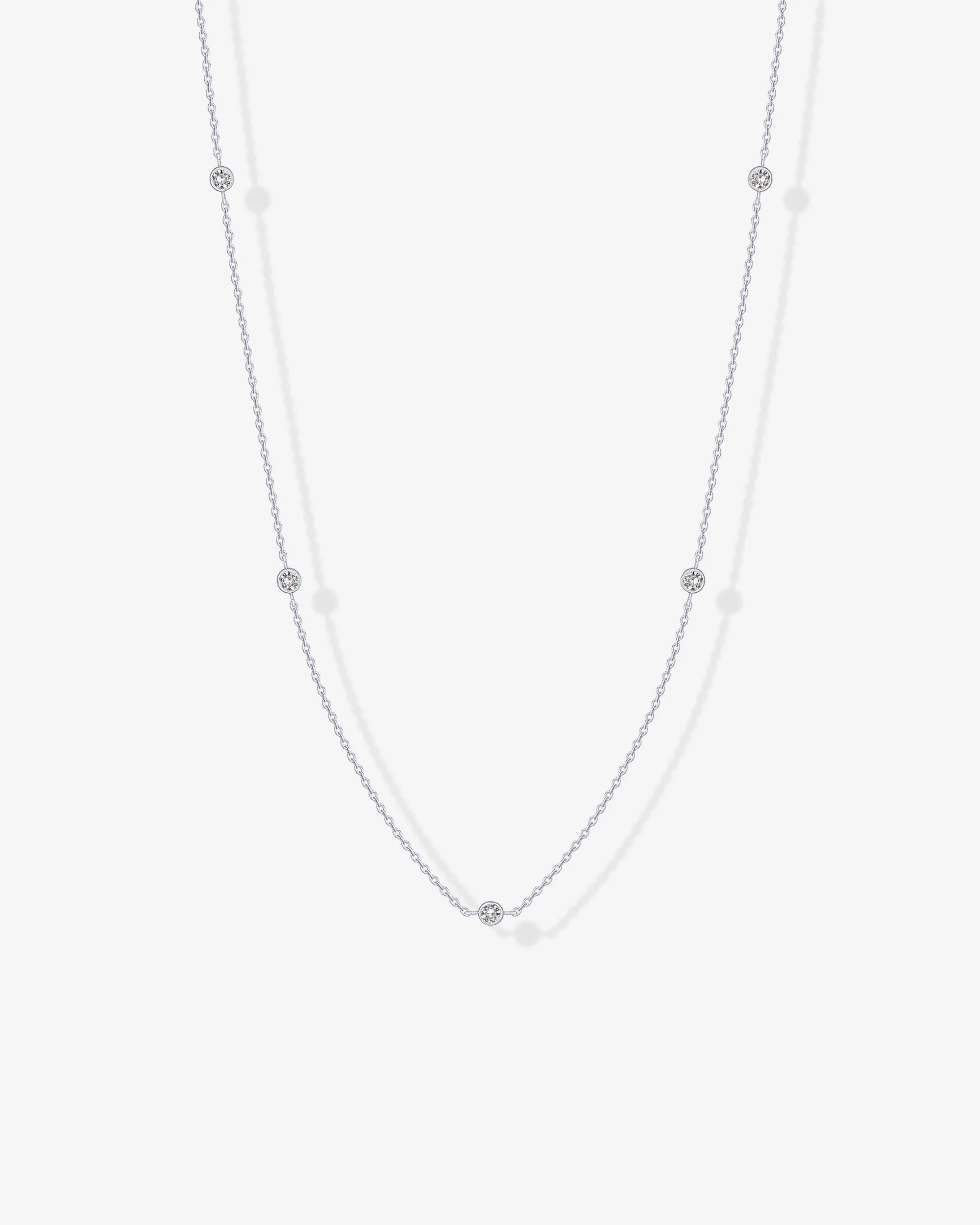Simulated Diamond Station Necklace - Image 8