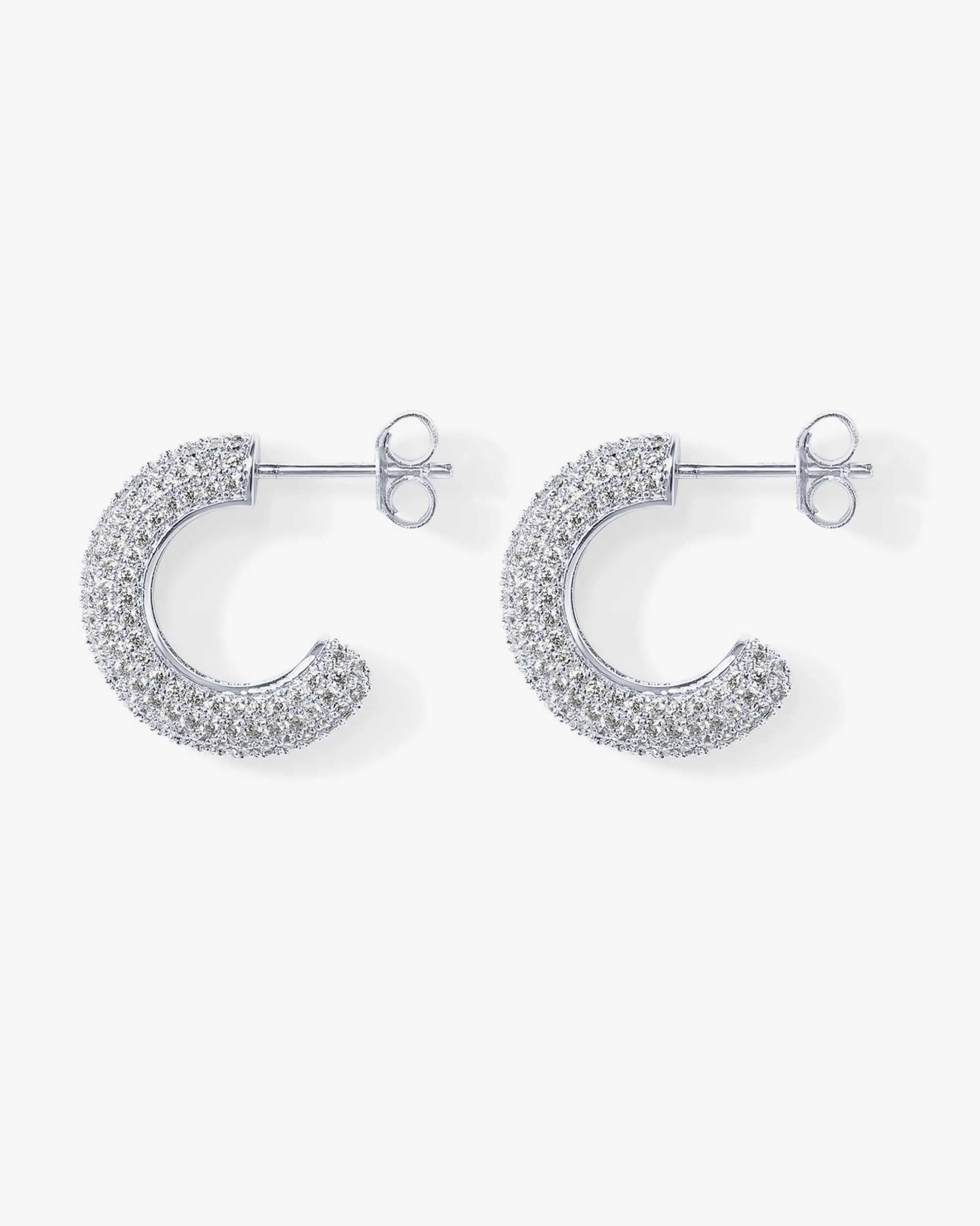Cubic Zirconia Chunky Hoop Earrings - Image 13