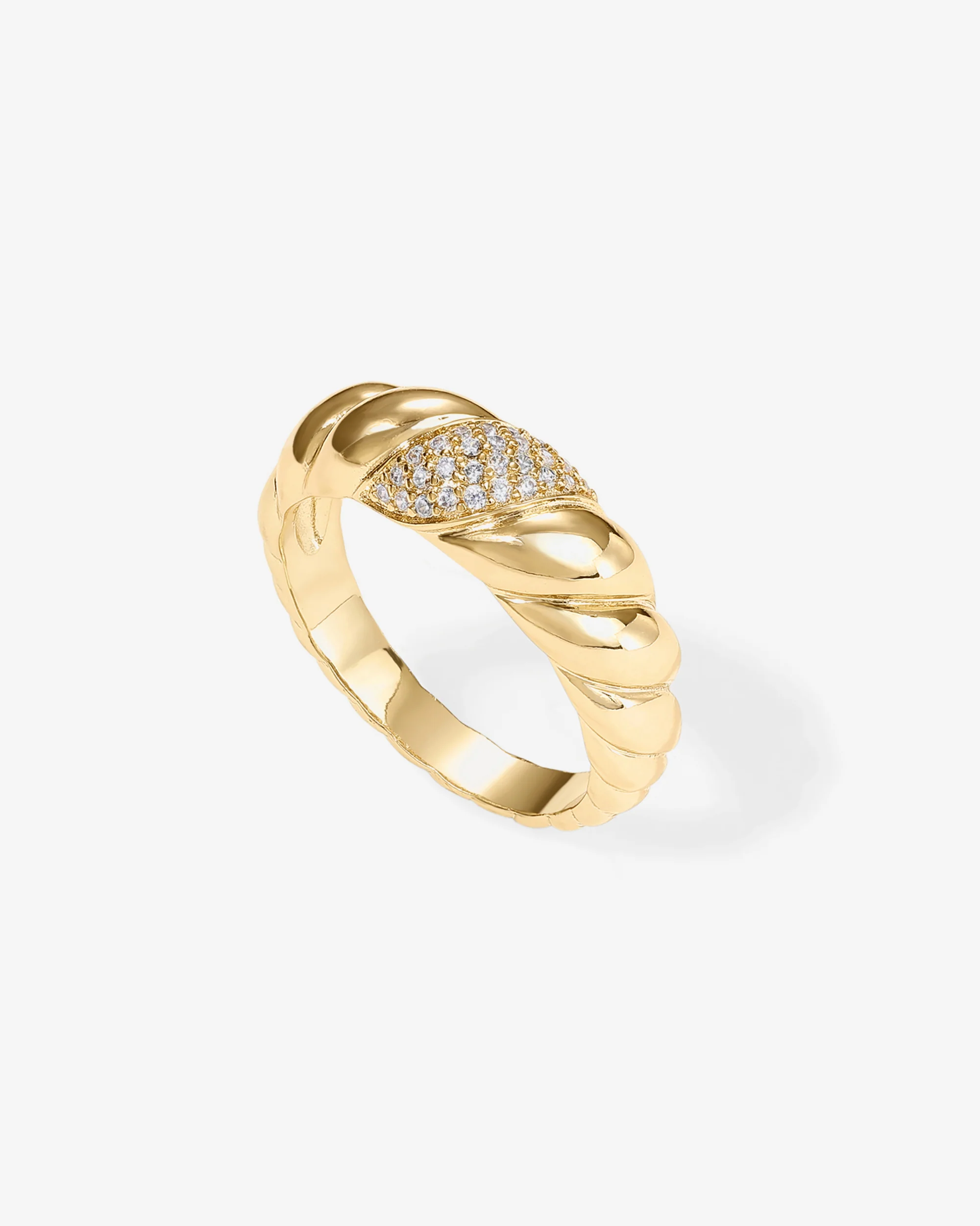 Cubic Zirconia Croissant Ring - Image 5