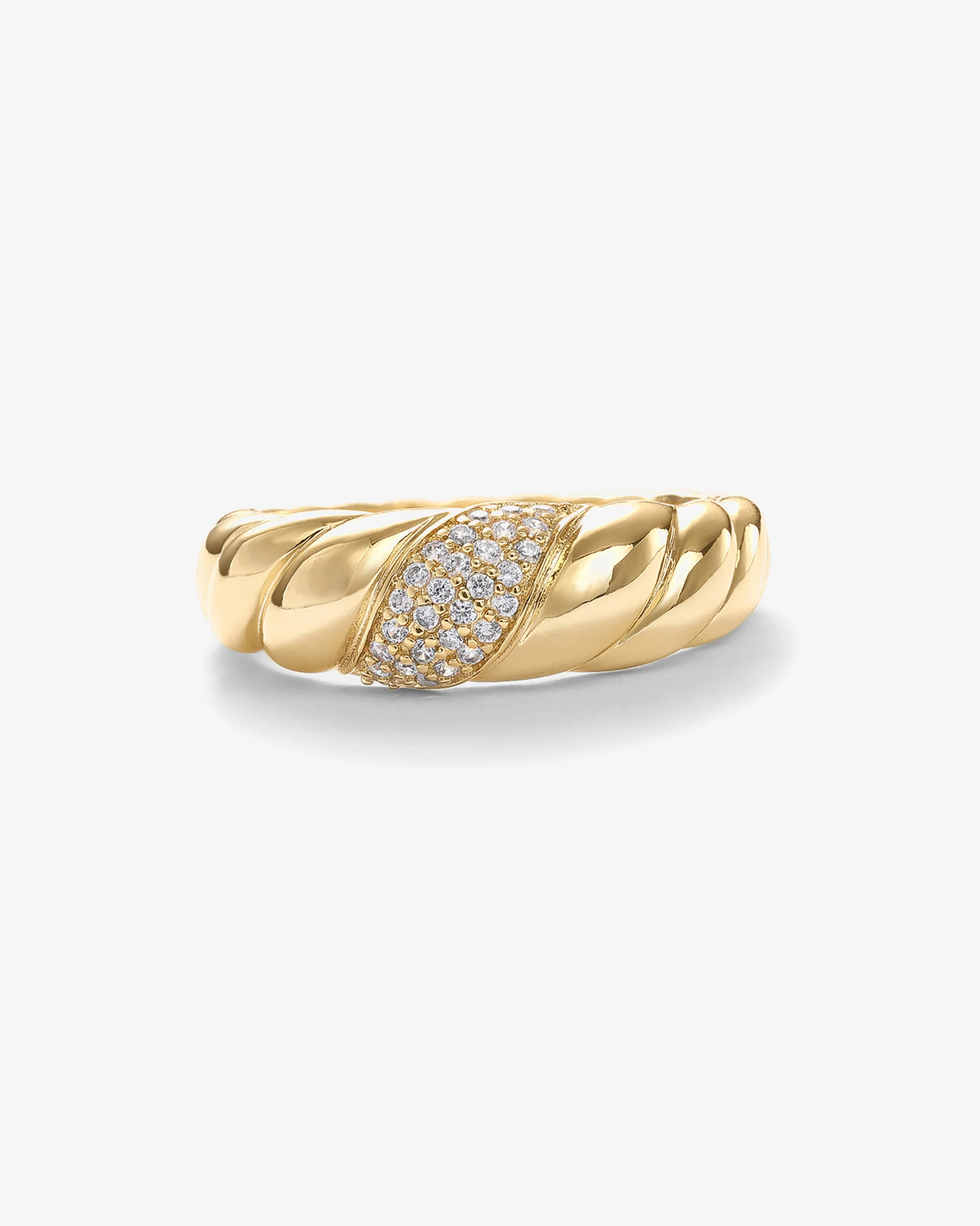 Cubic Zirconia Croissant Ring - Image 6