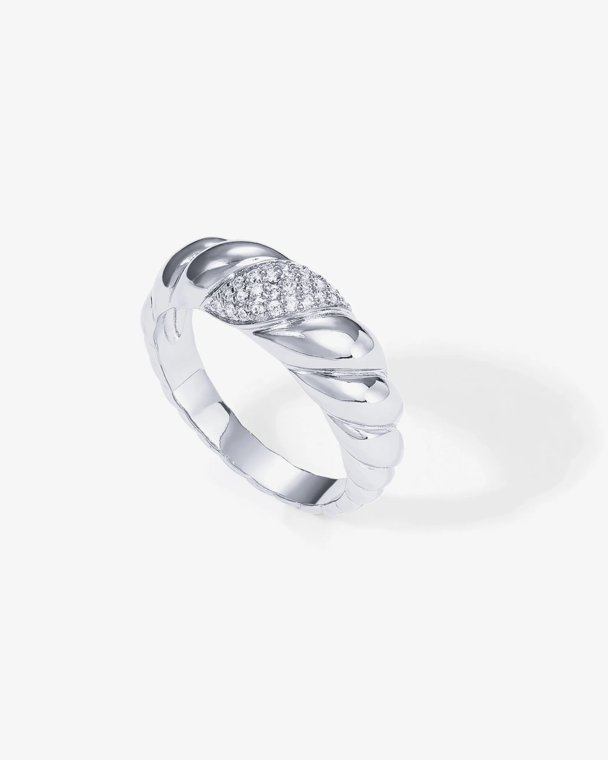Cubic Zirconia Croissant Ring - Image 7