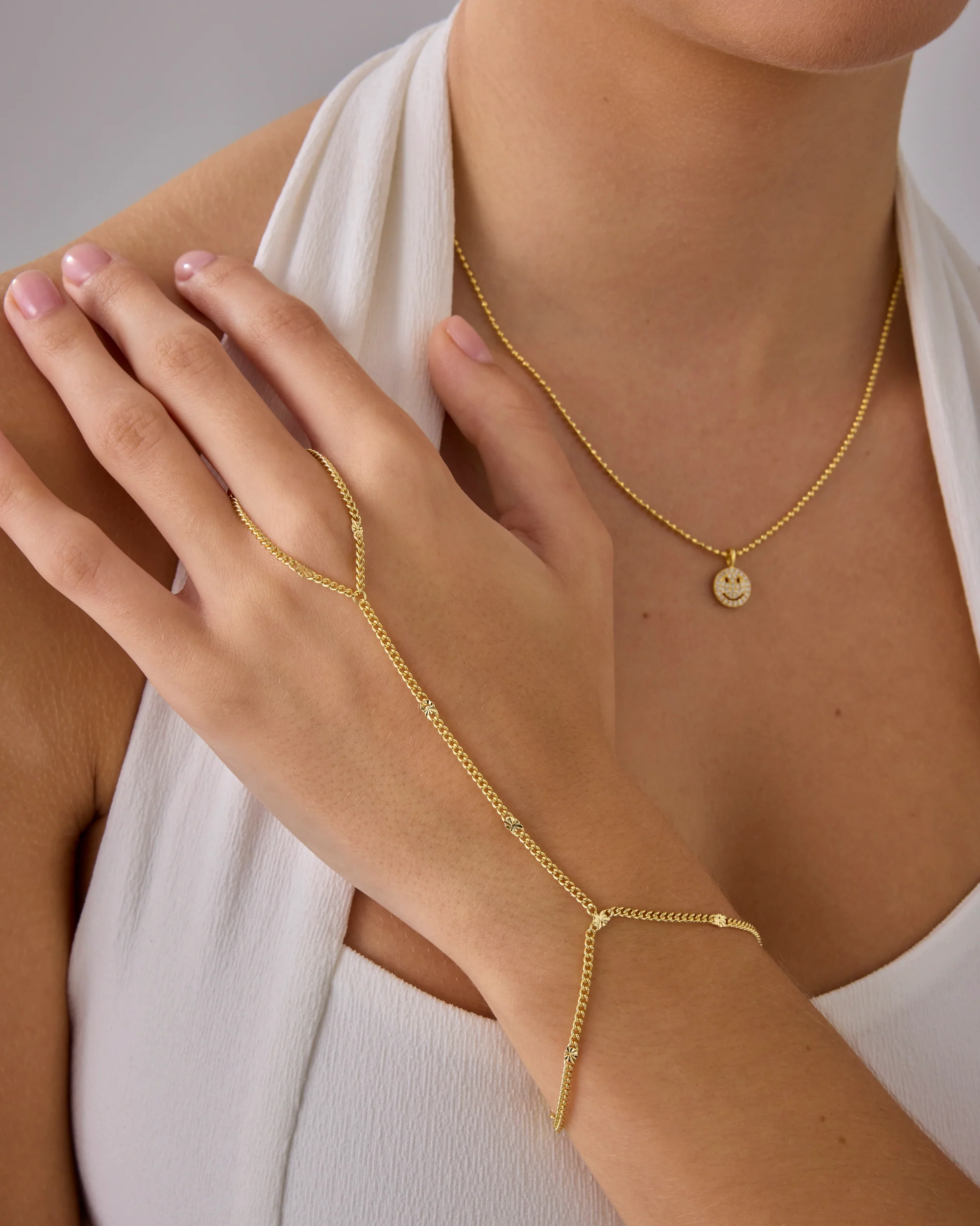 Dainty Beaded Hand Chain - Image 5