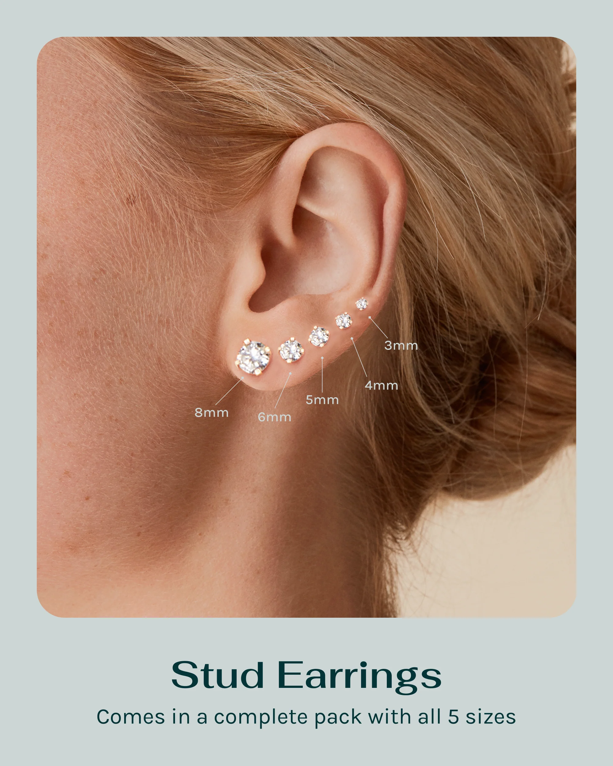 Five Pairs Stud Earring Pack - Image 5