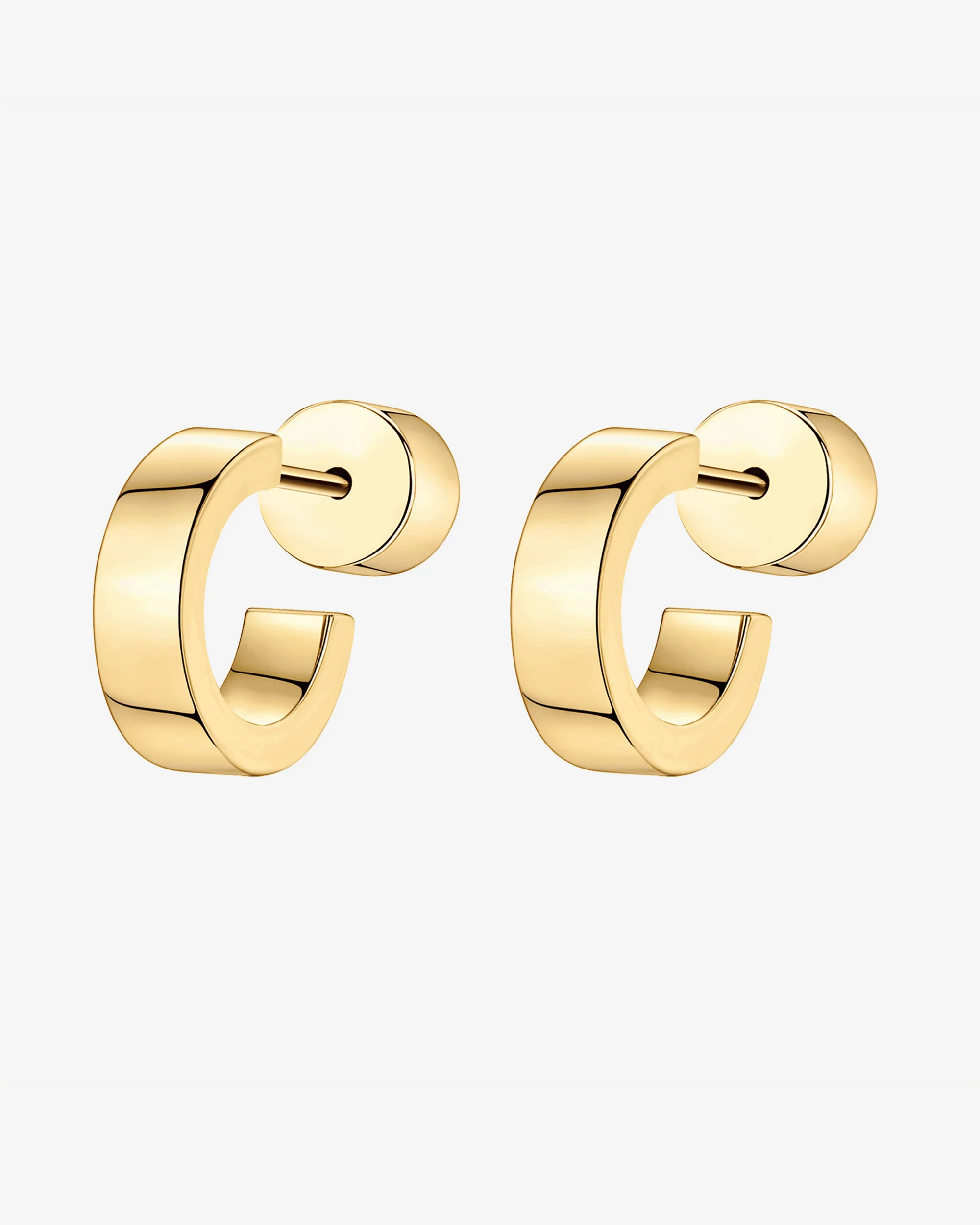Small Squared Edge Hoops - Image 5