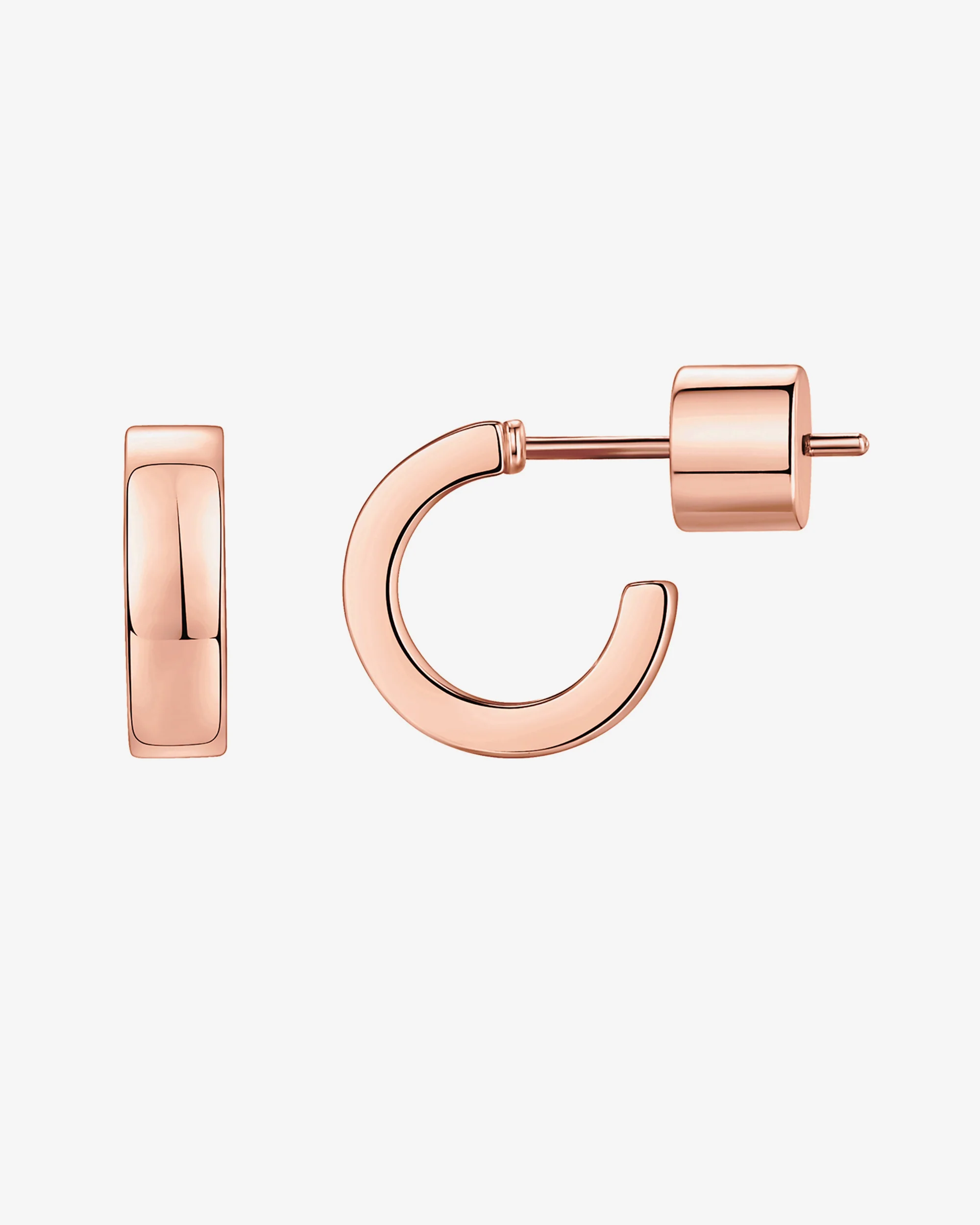 Small Squared Edge Hoops - Image 7