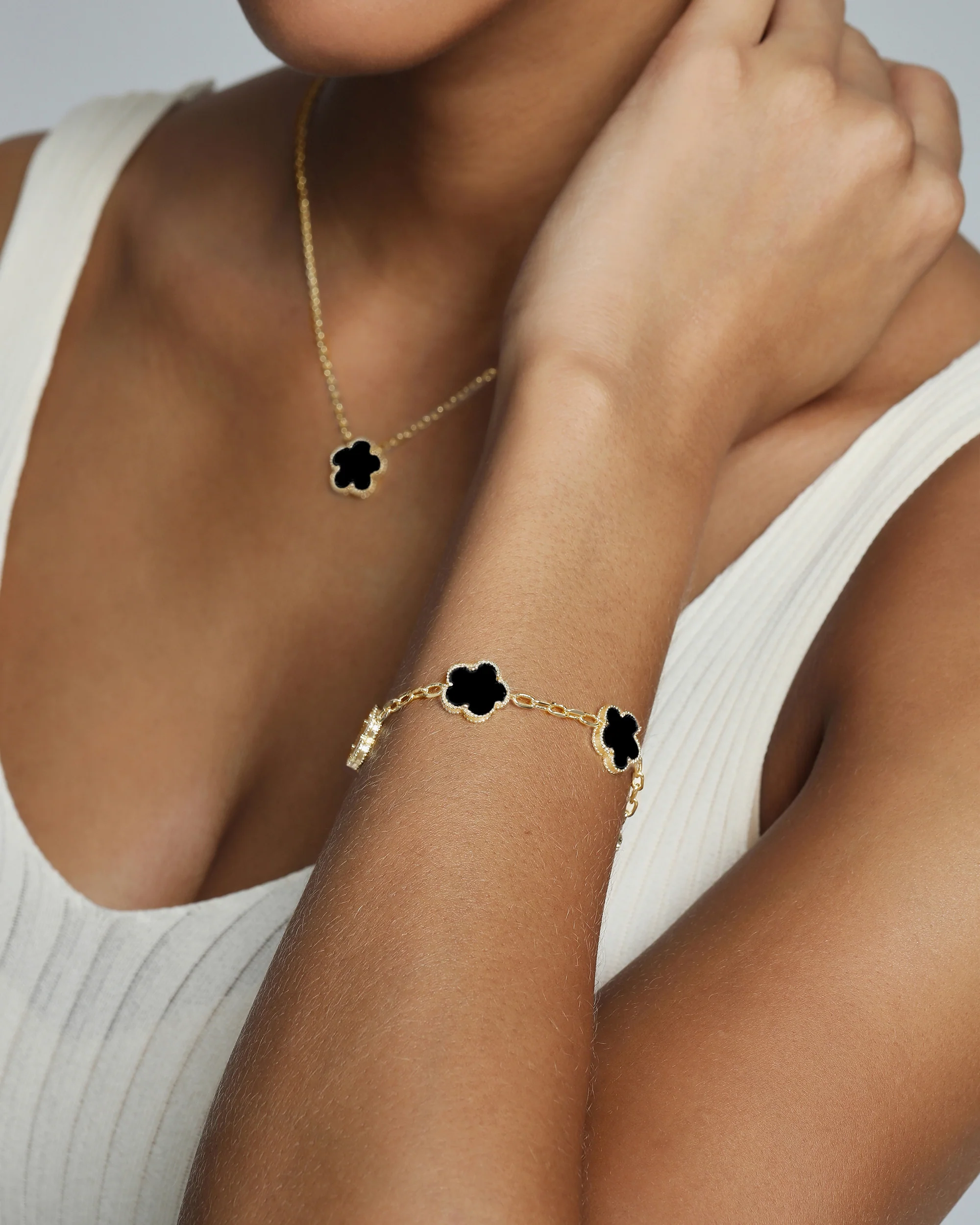 Gemstone Clover Bracelet - Image 8