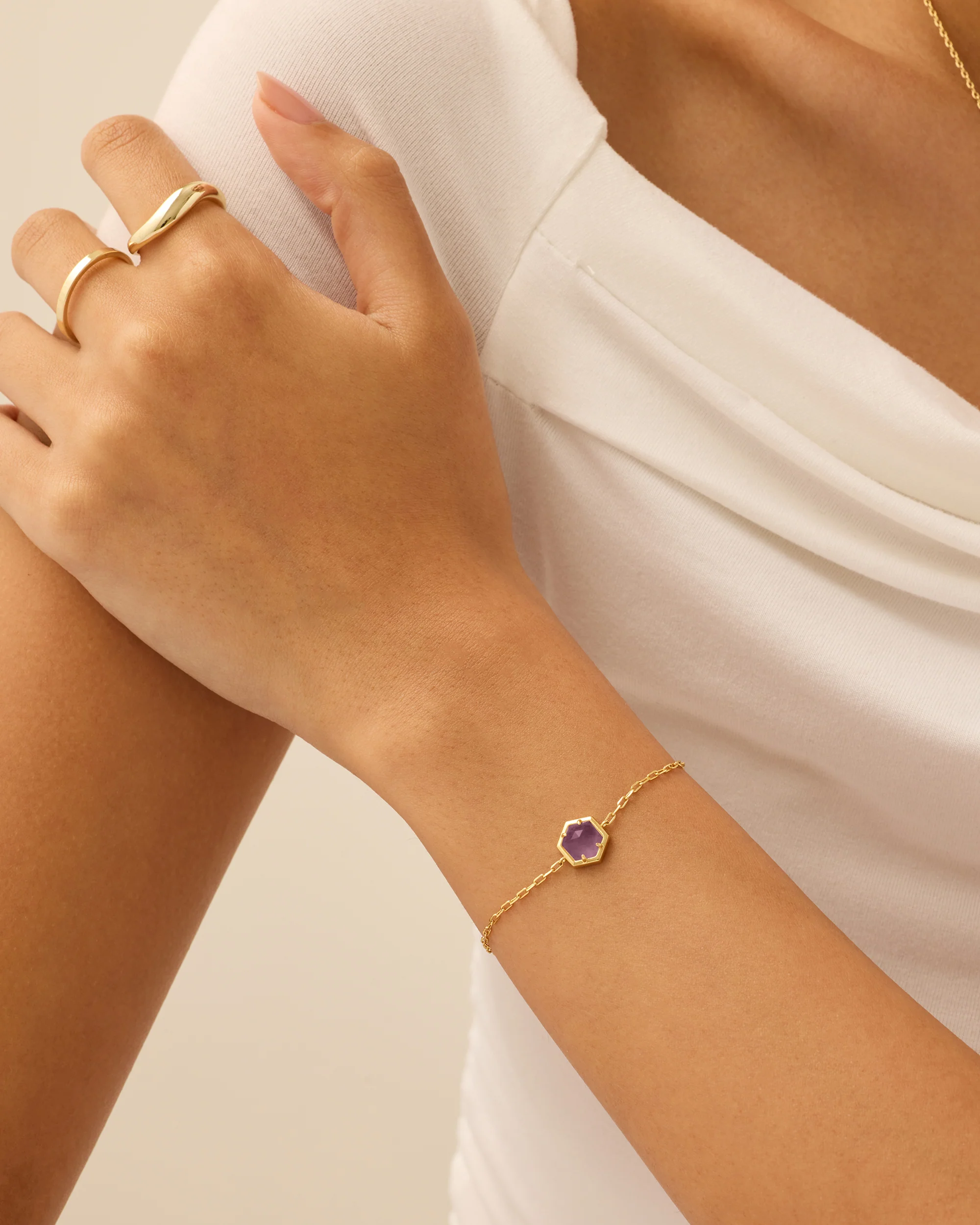 Gemstone Hexagon Bracelet - Image 18