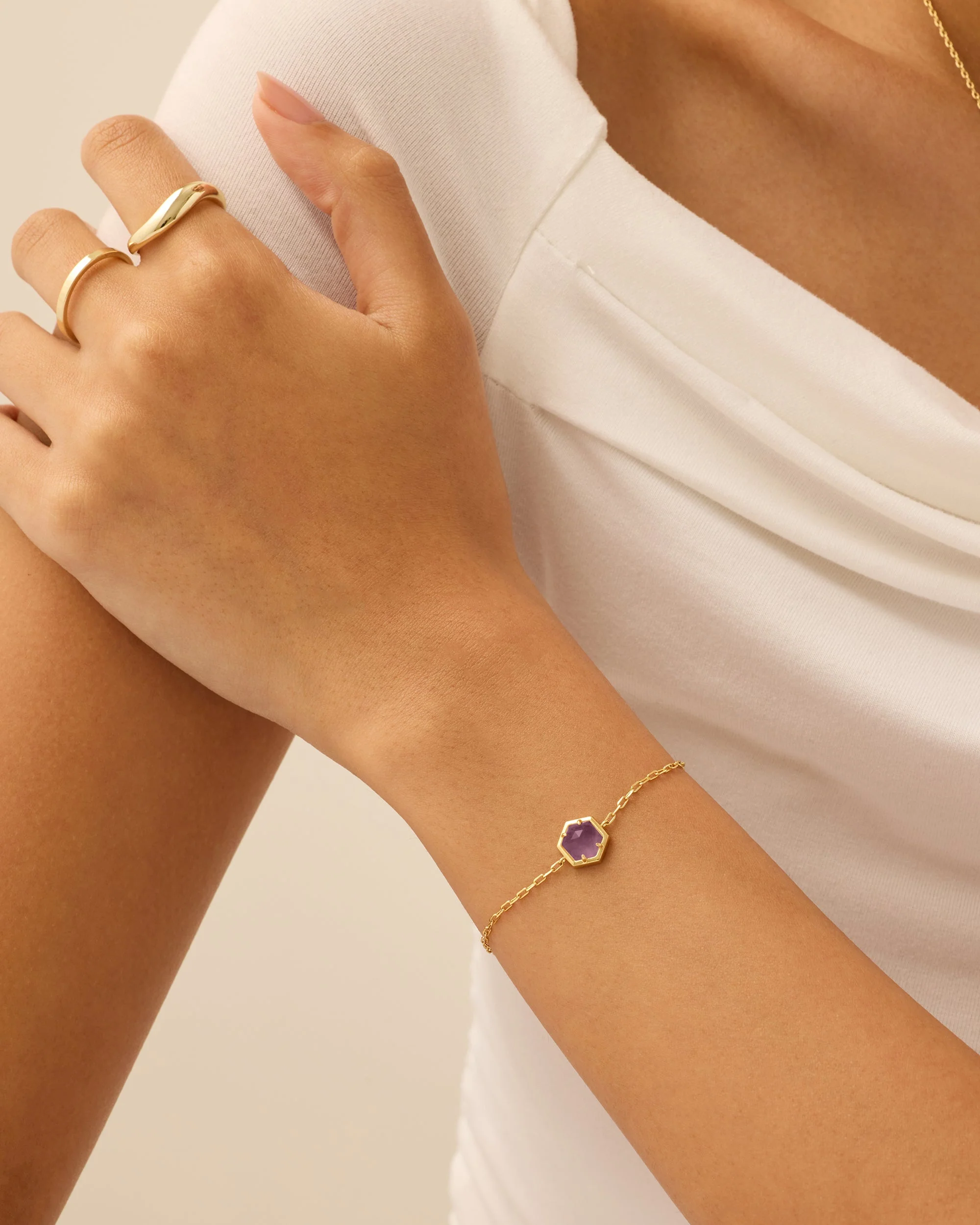 Gemstone Hexagon Bracelet - Image 30
