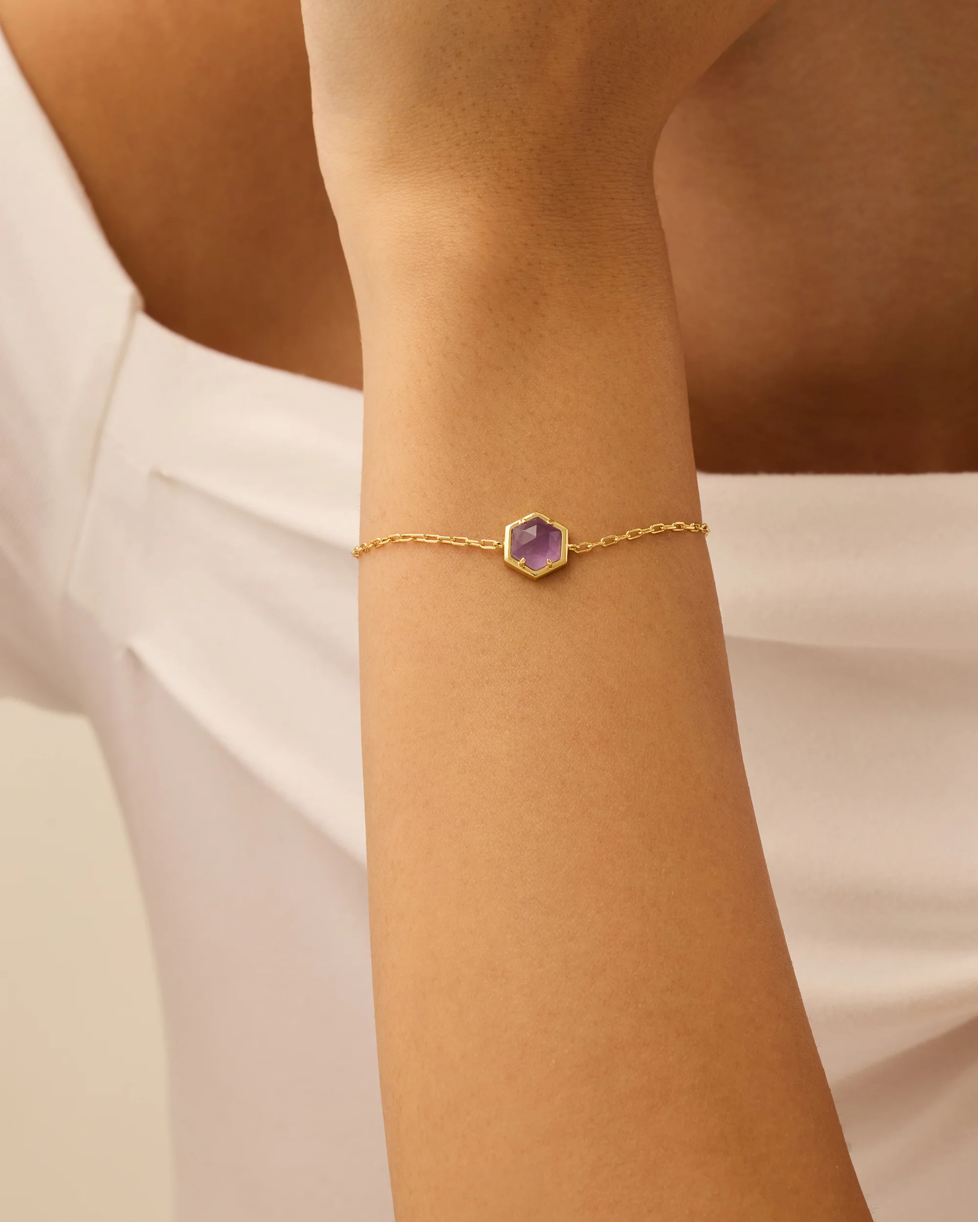 Gemstone Hexagon Bracelet - Image 8