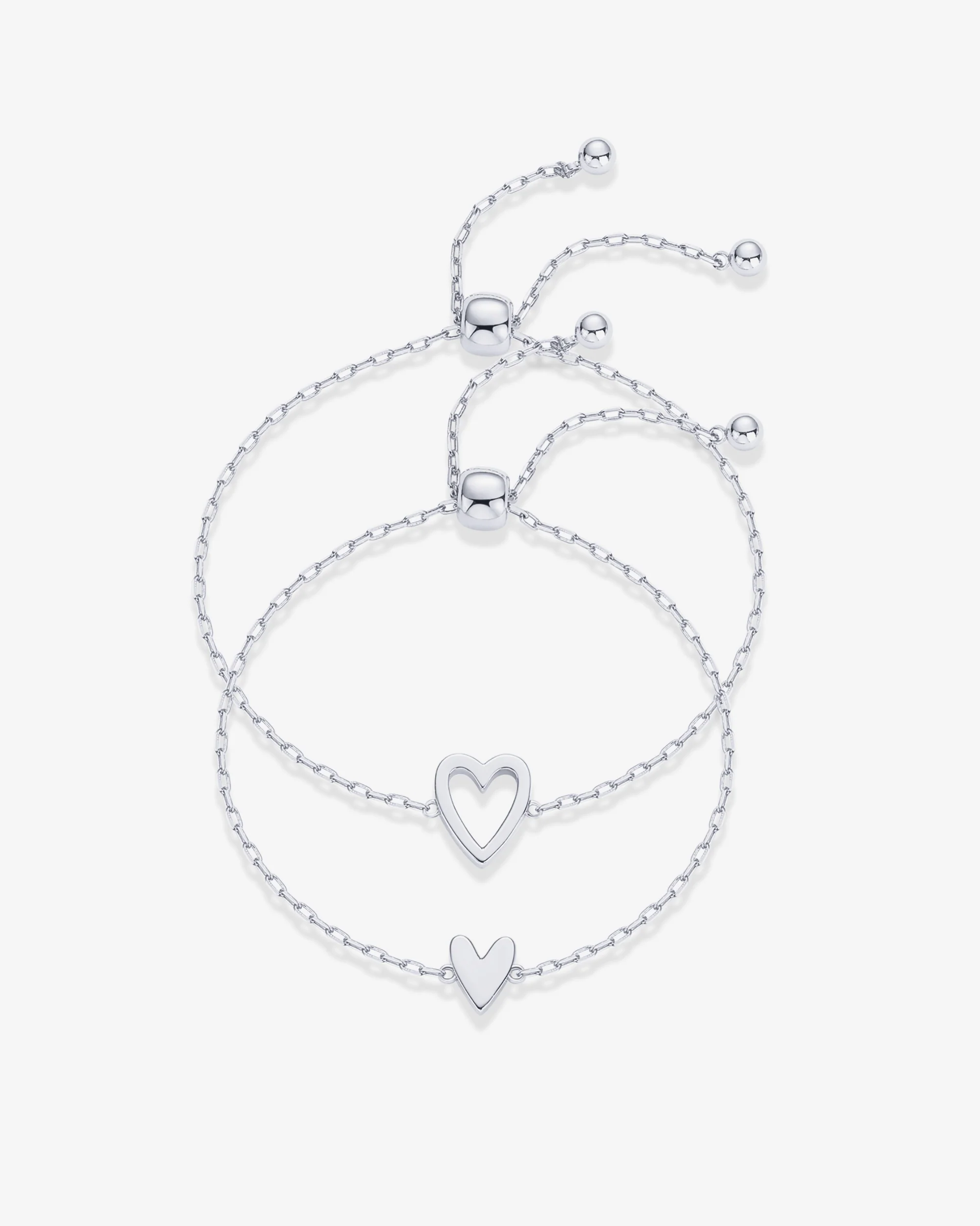 Heart Duo Charm Solitaire Bracelet - Image 8