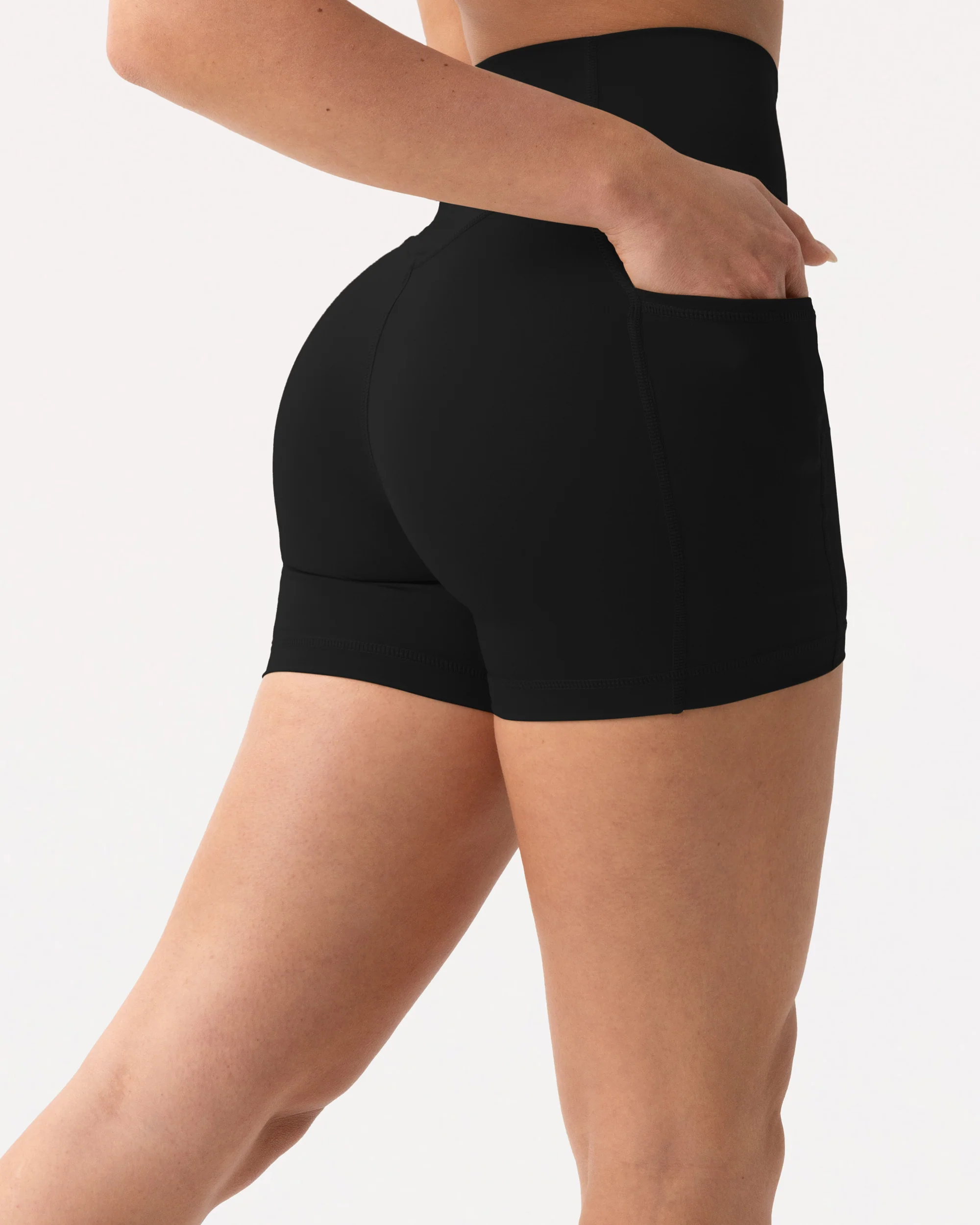High-Waisted Butt Lifting 4" Biker Shorts with Pockets - Image 11