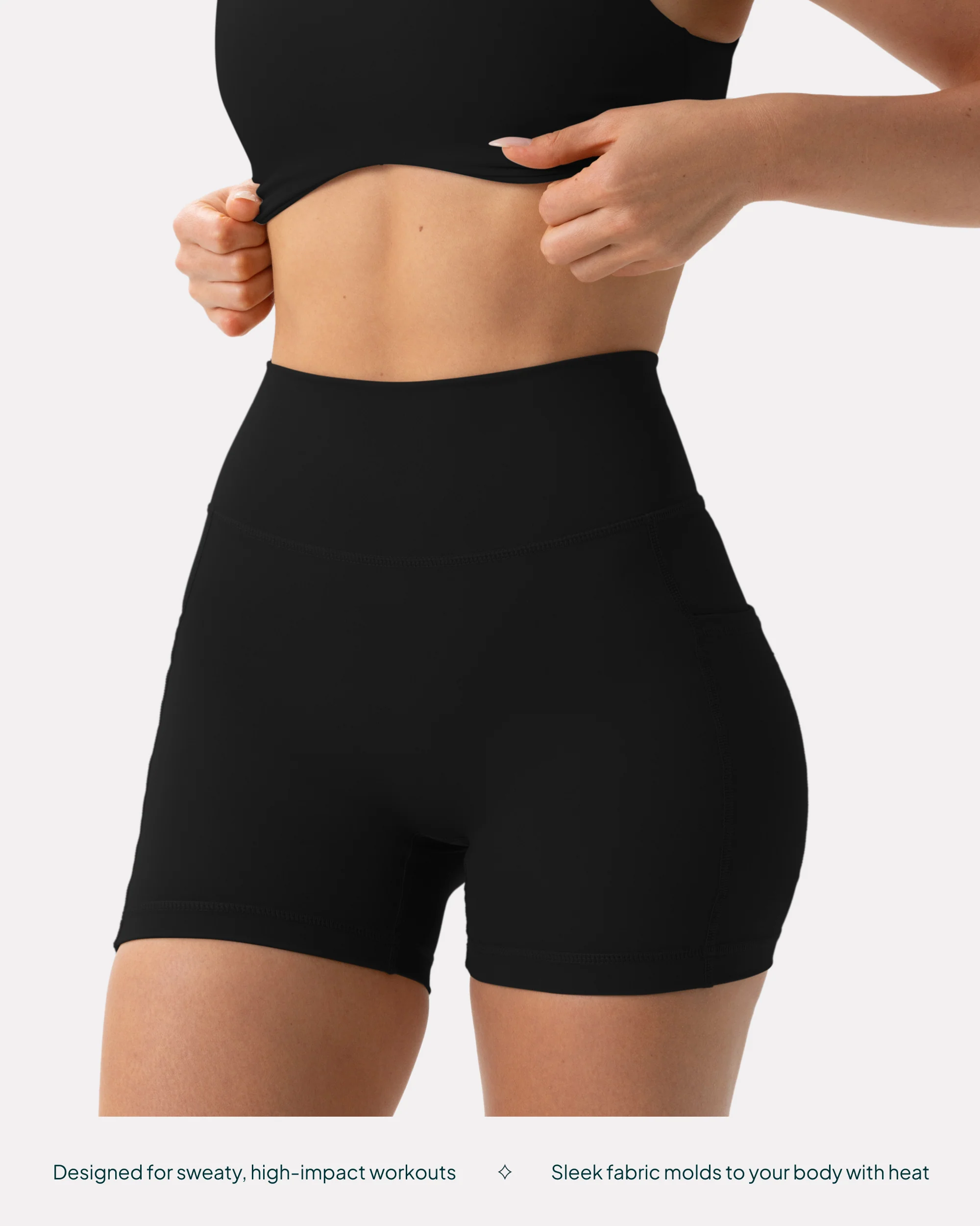 High-Waisted Butt Lifting 4" Biker Shorts with Pockets - Image 13
