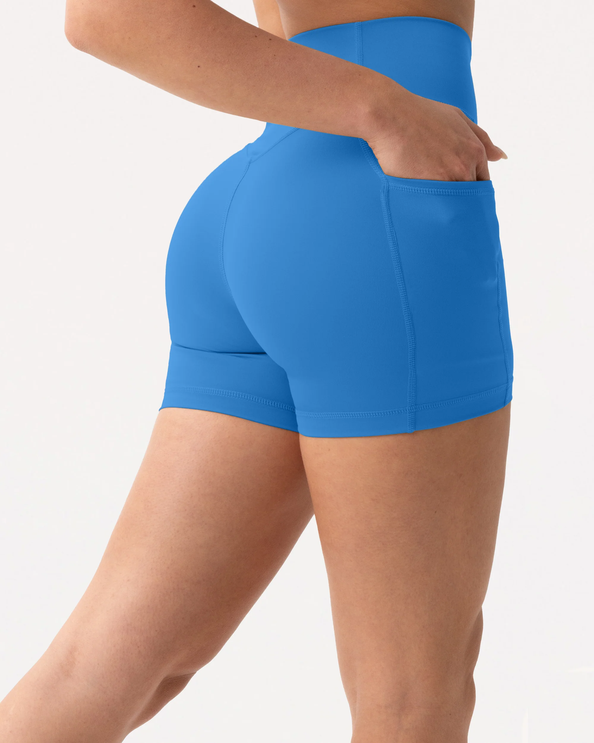High-Waisted Butt Lifting 4" Biker Shorts with Pockets - Image 26