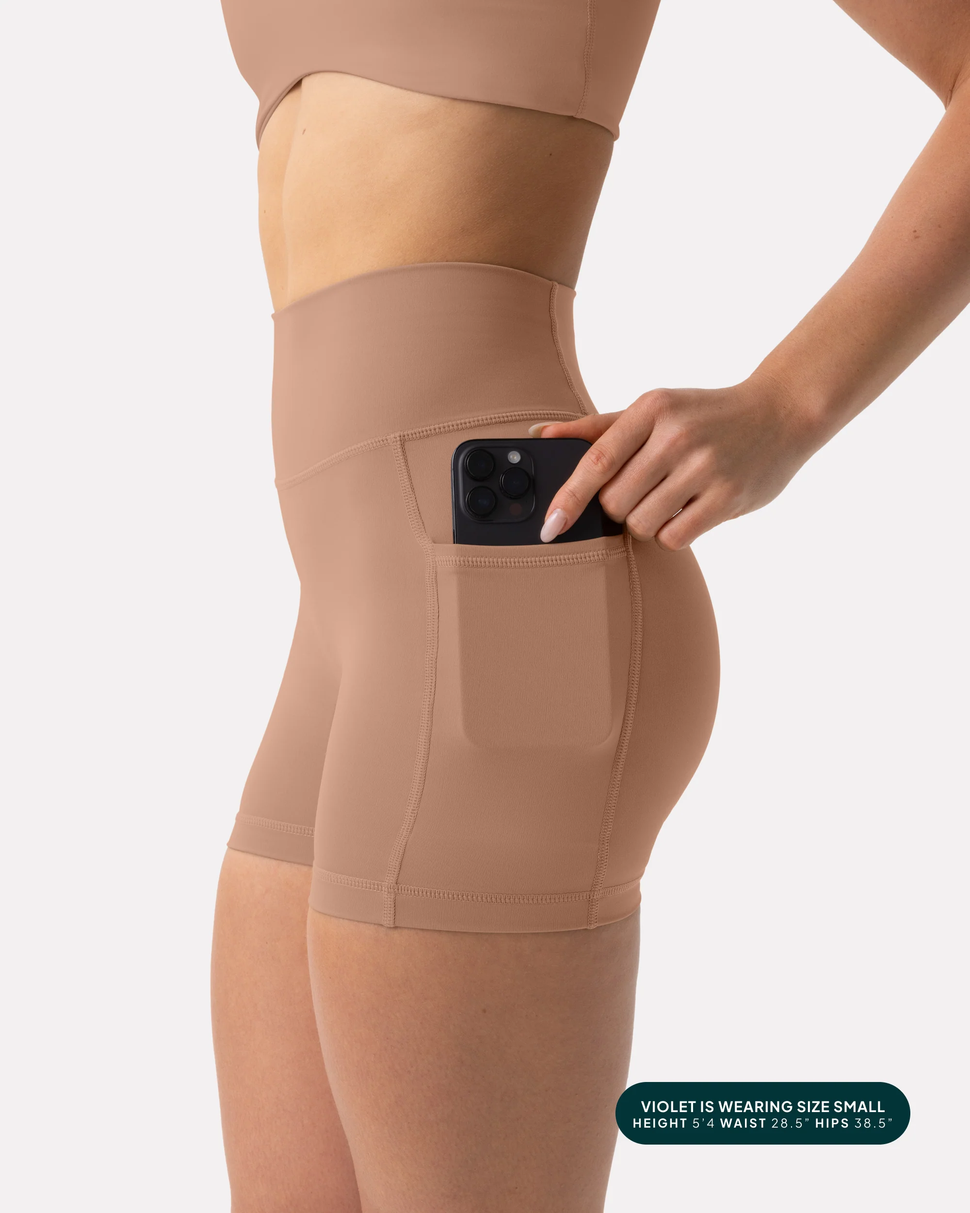 High-Waisted Butt Lifting 4" Biker Shorts with Pockets - Image 32