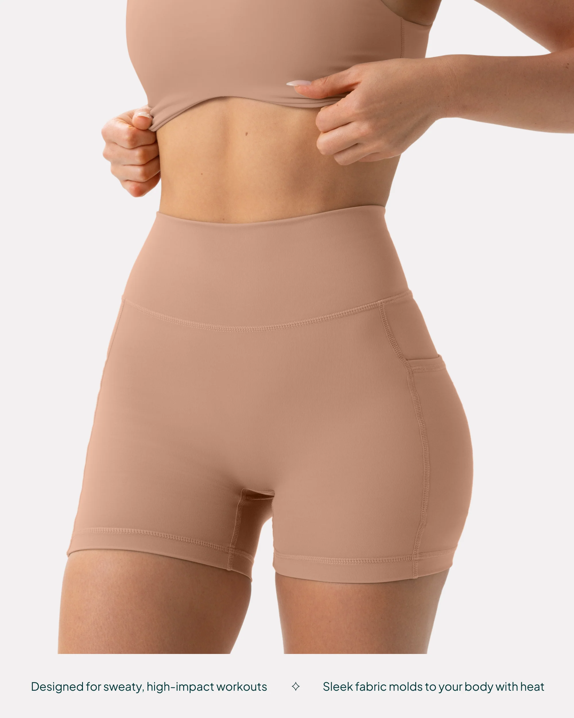 High-Waisted Butt Lifting 4" Biker Shorts with Pockets - Image 33