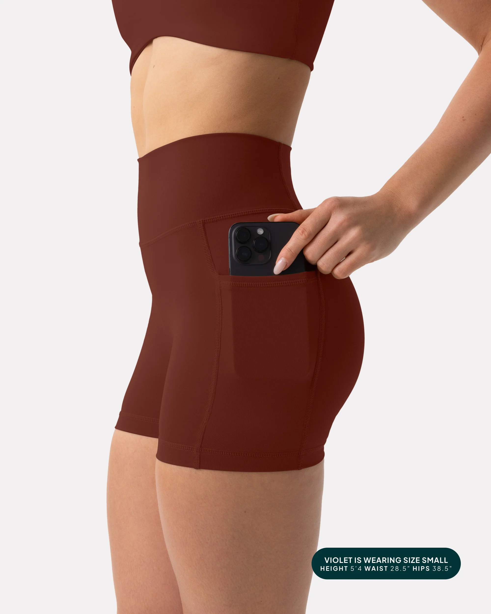 High-Waisted Butt Lifting 4" Biker Shorts with Pockets - Image 37