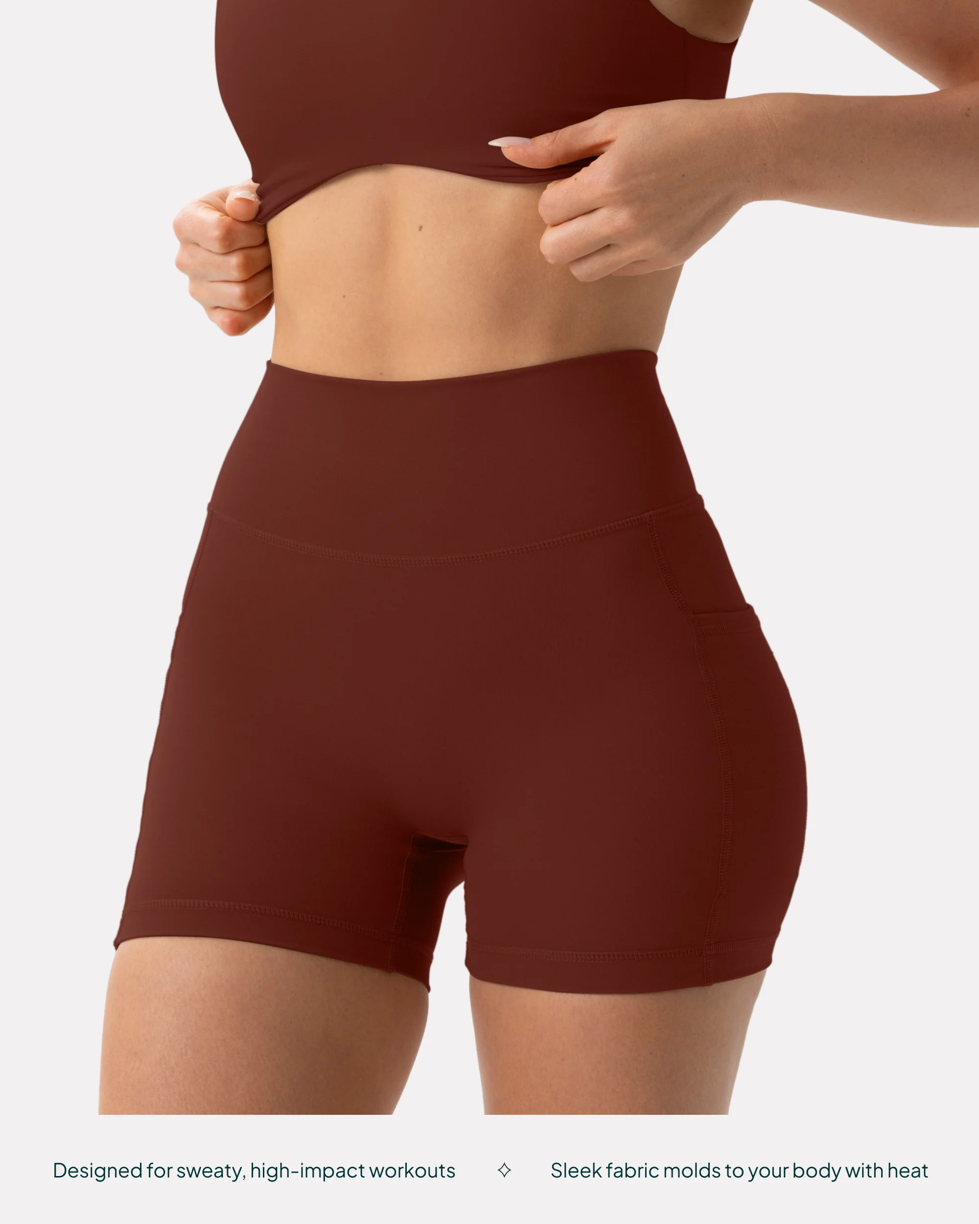 High-Waisted Butt Lifting 4" Biker Shorts with Pockets - Image 38