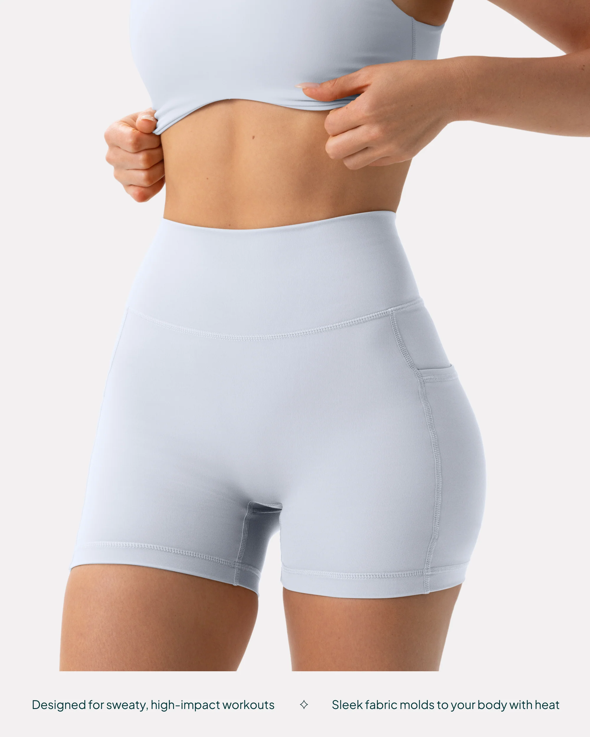 High-Waisted Butt Lifting 4" Biker Shorts with Pockets - Image 48