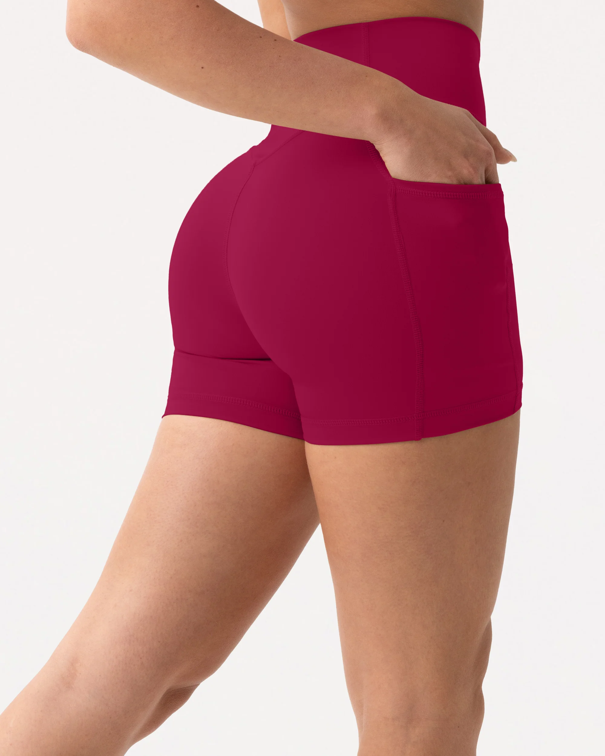 High-Waisted Butt Lifting 4" Biker Shorts with Pockets - Image 6