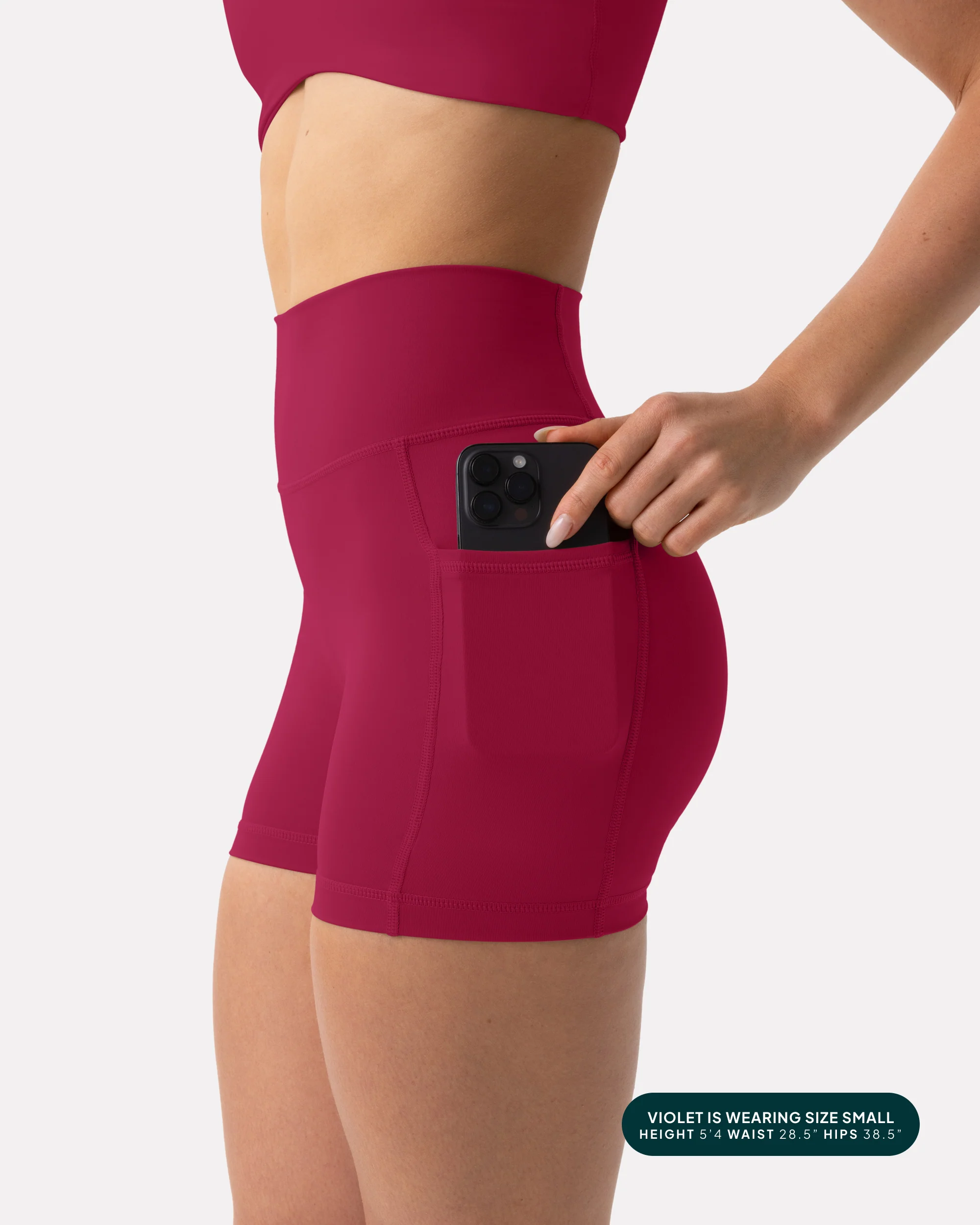 High-Waisted Butt Lifting 4" Biker Shorts with Pockets - Image 7