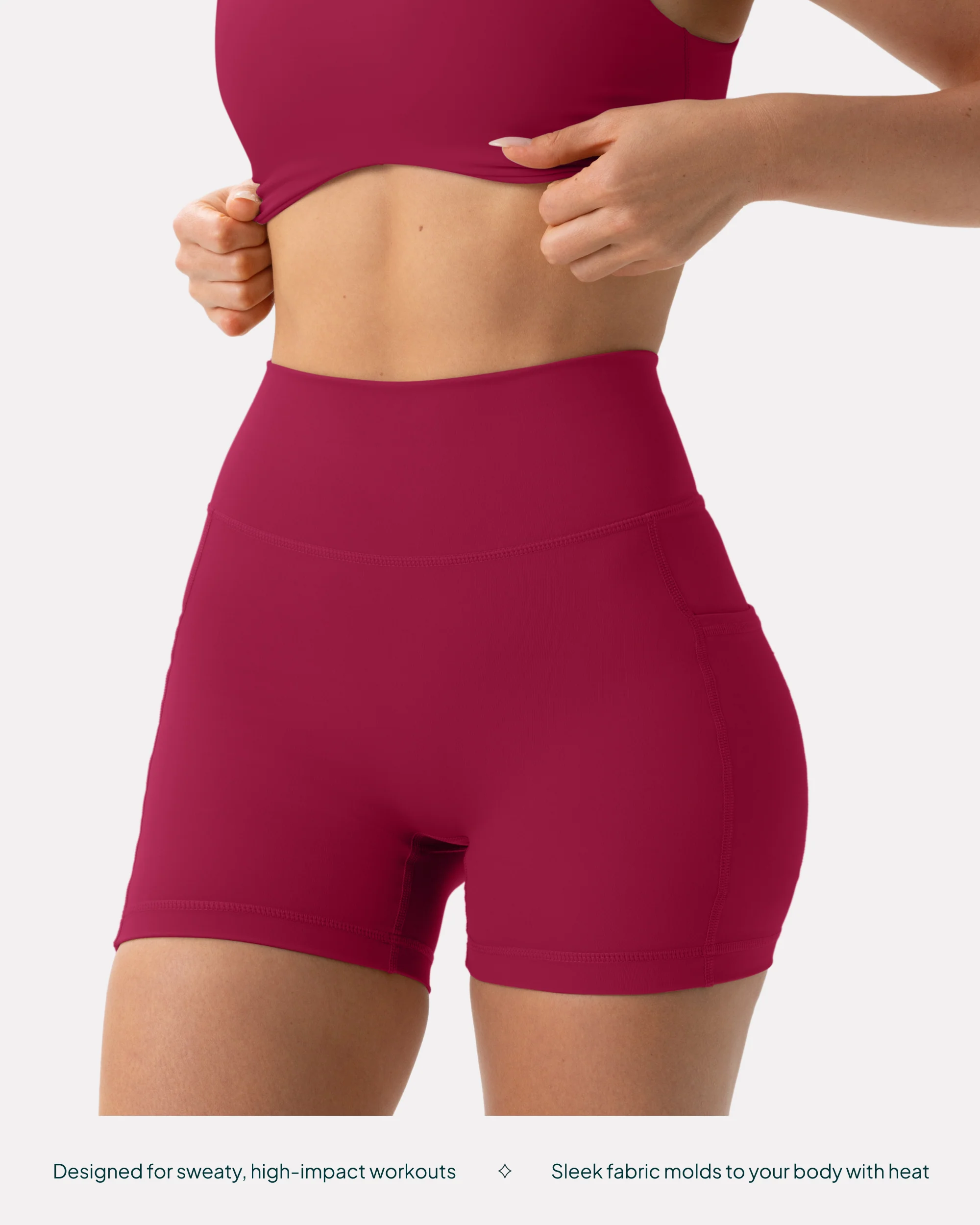 High-Waisted Butt Lifting 4" Biker Shorts with Pockets - Image 8