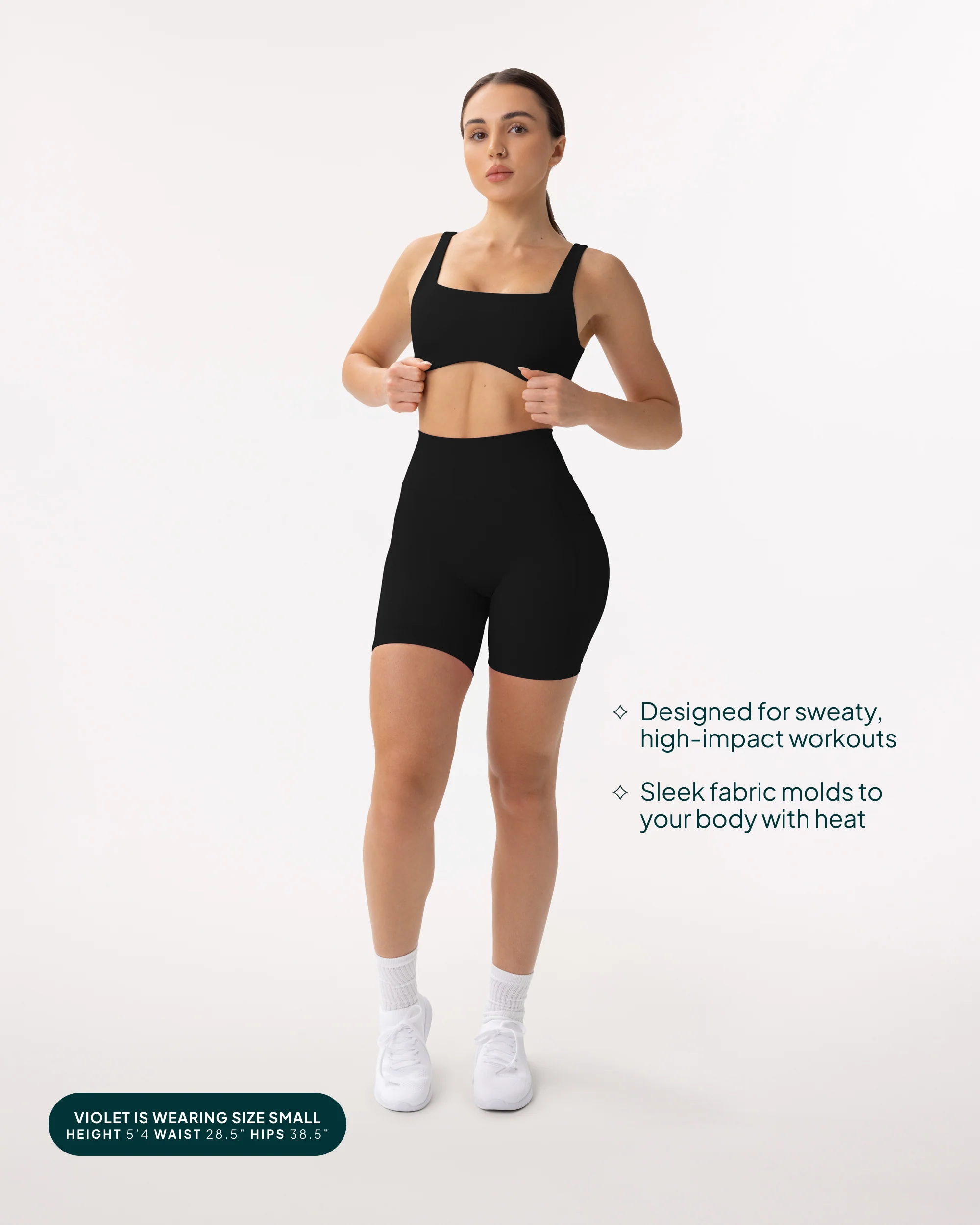 High-Waisted Butt Lifting 6" Biker Shorts with Pockets - Image 13