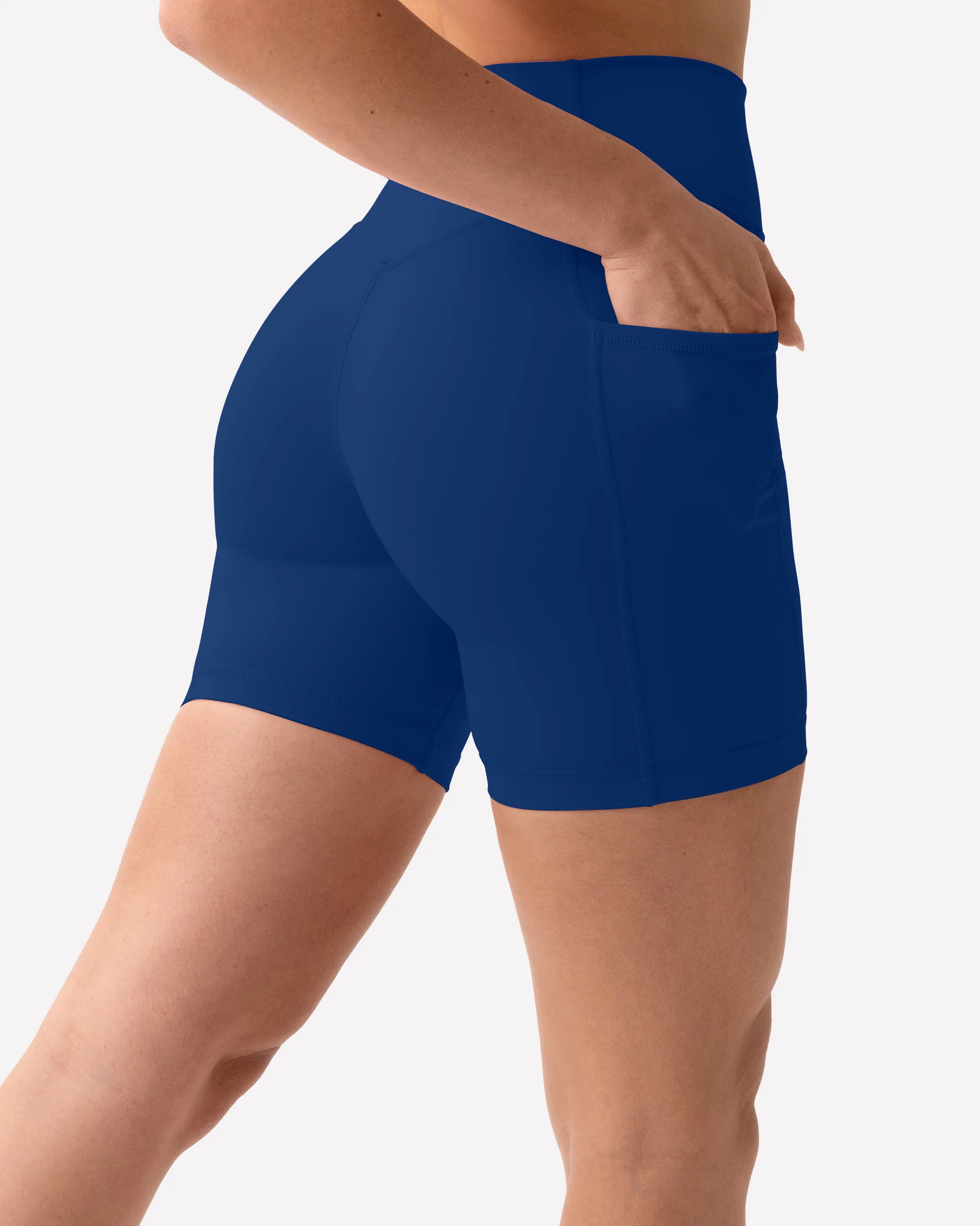 High-Waisted Butt Lifting 6" Biker Shorts with Pockets - Image 16