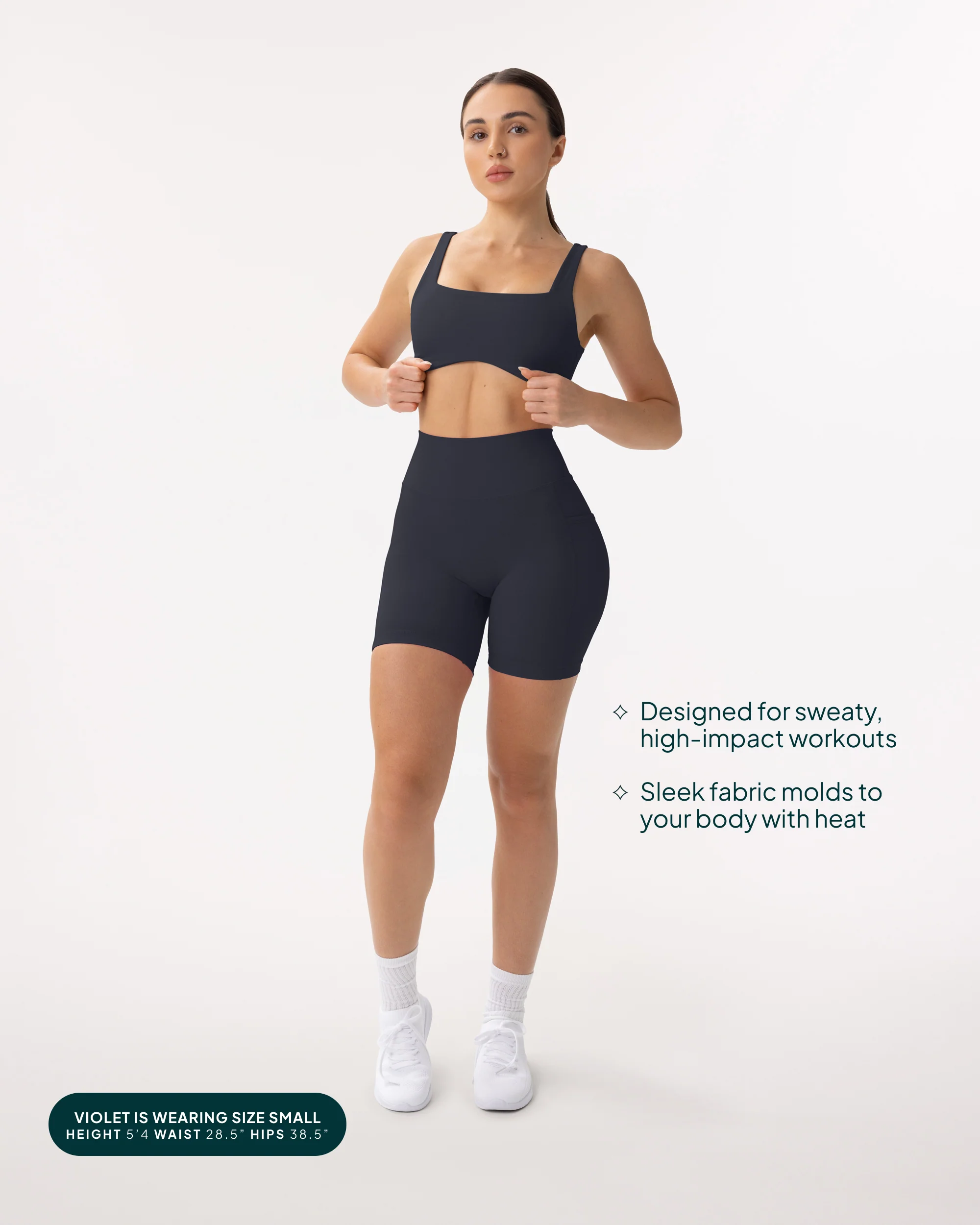High-Waisted Butt Lifting 6" Biker Shorts with Pockets - Image 23
