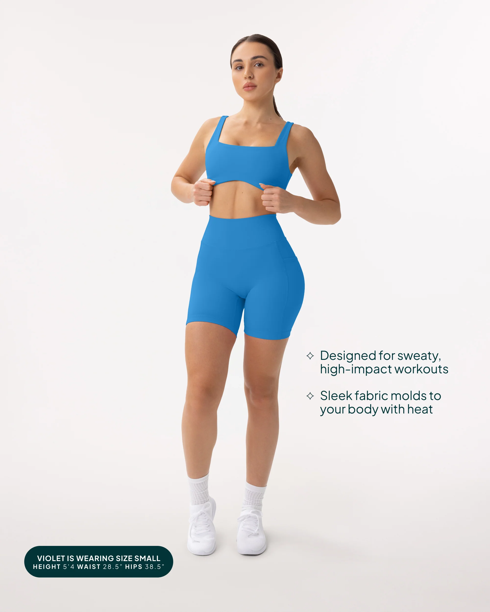 High-Waisted Butt Lifting 6" Biker Shorts with Pockets - Image 28