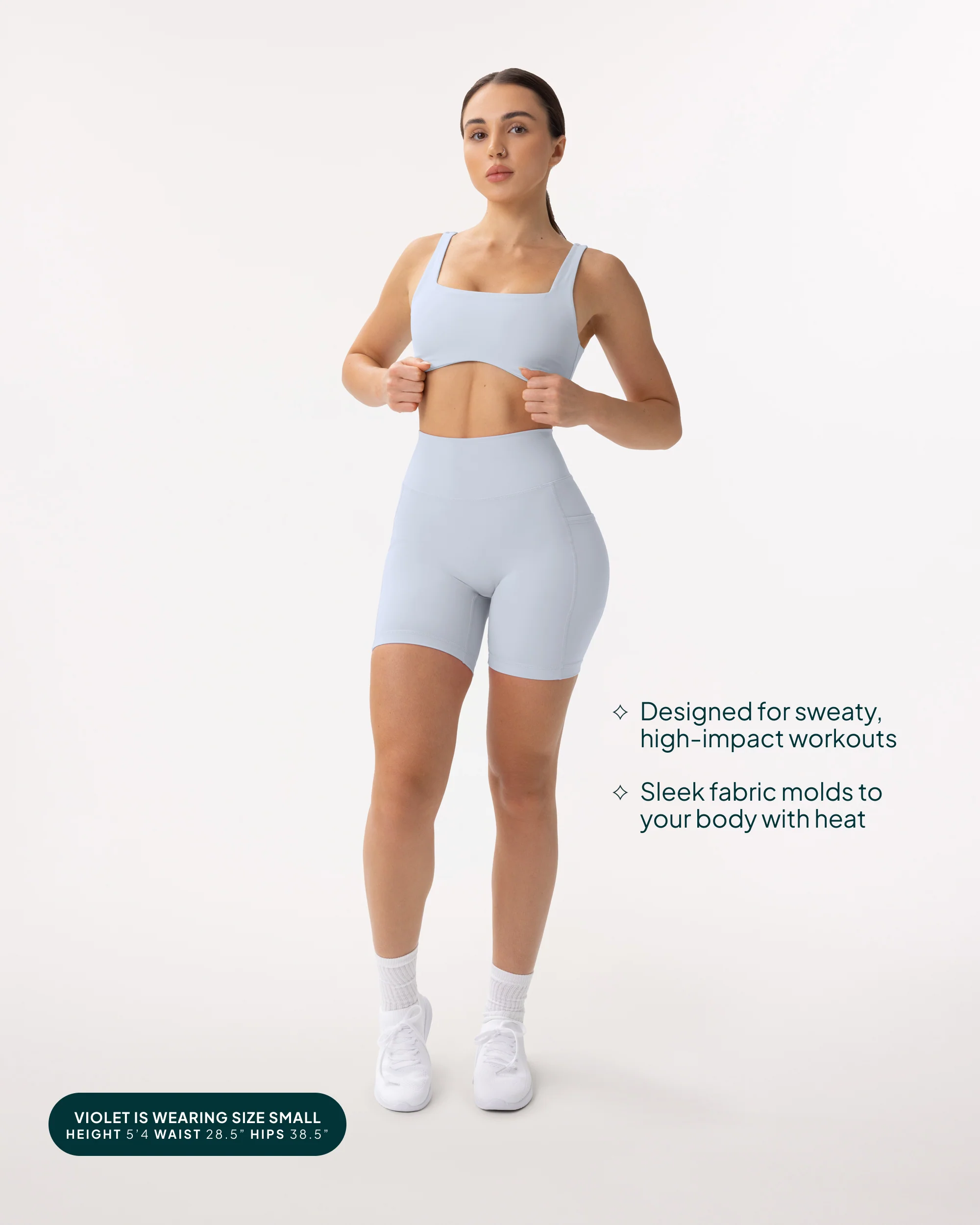 High-Waisted Butt Lifting 6" Biker Shorts with Pockets - Image 48